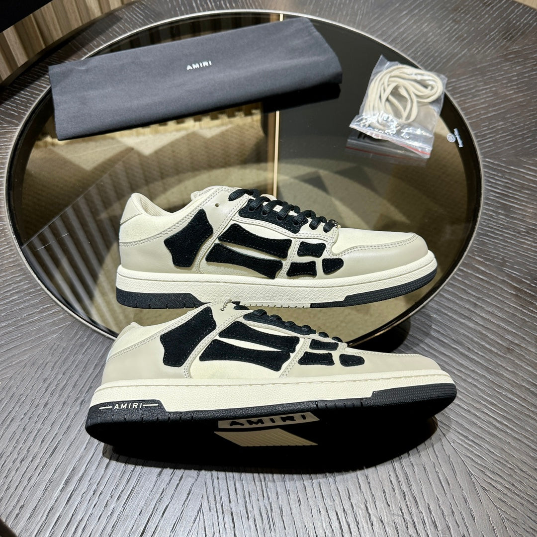 Amiri Leather Low-Top Fashion Sneakers - Casual Sports Shoes