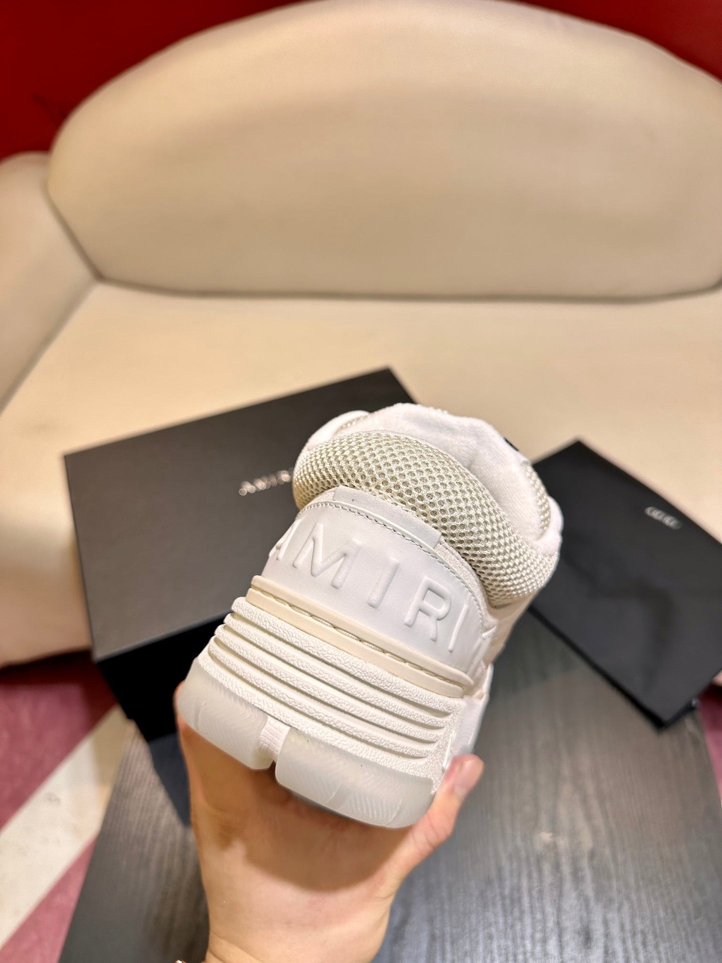 Men's Amiri Premium Leather Platform Mesh Shoes