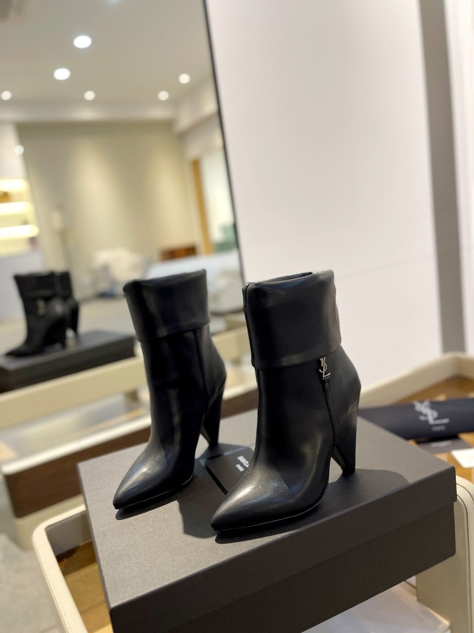 YSL Short Heel Boots