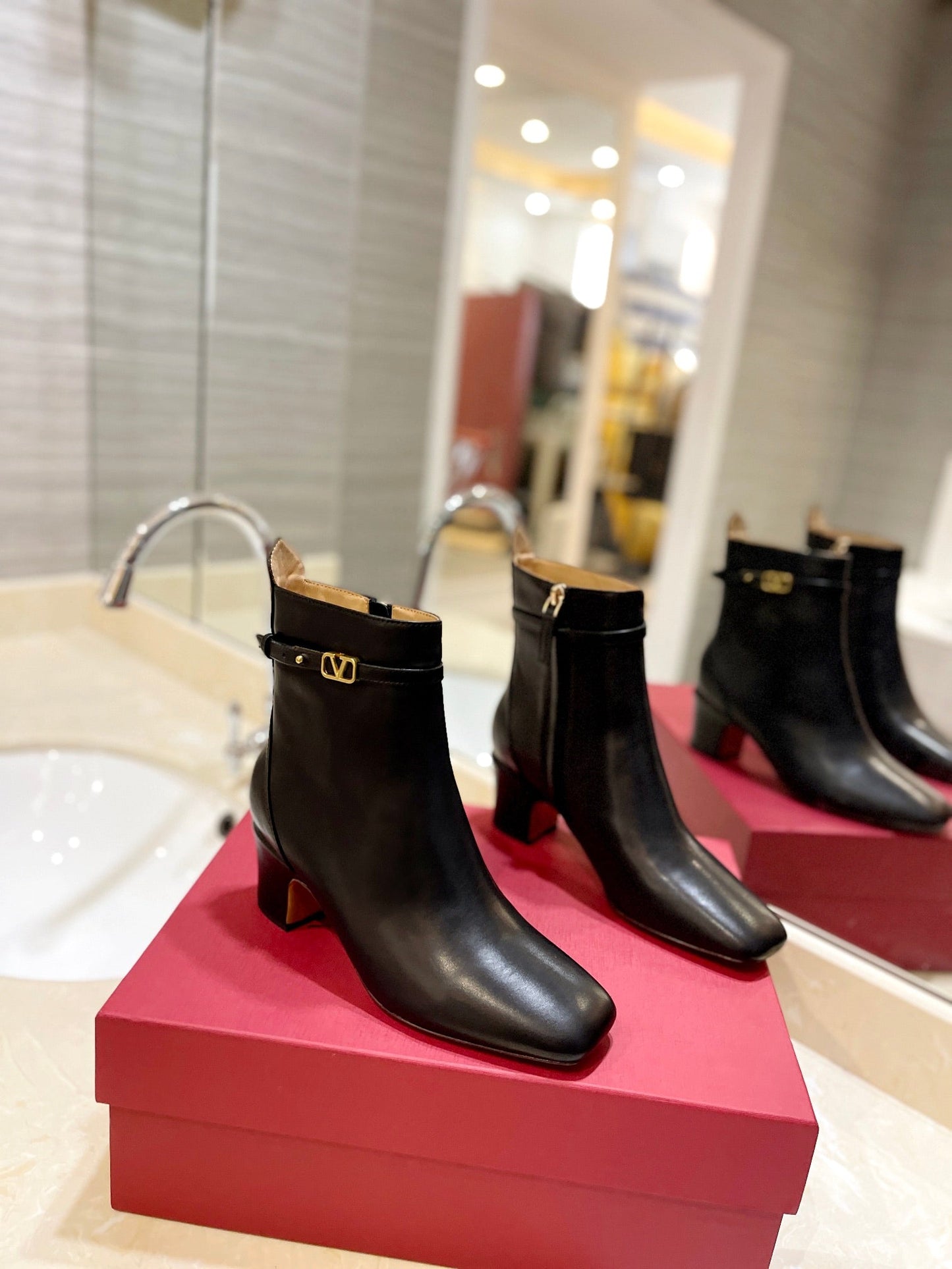 Valentino Short Heel Boots
