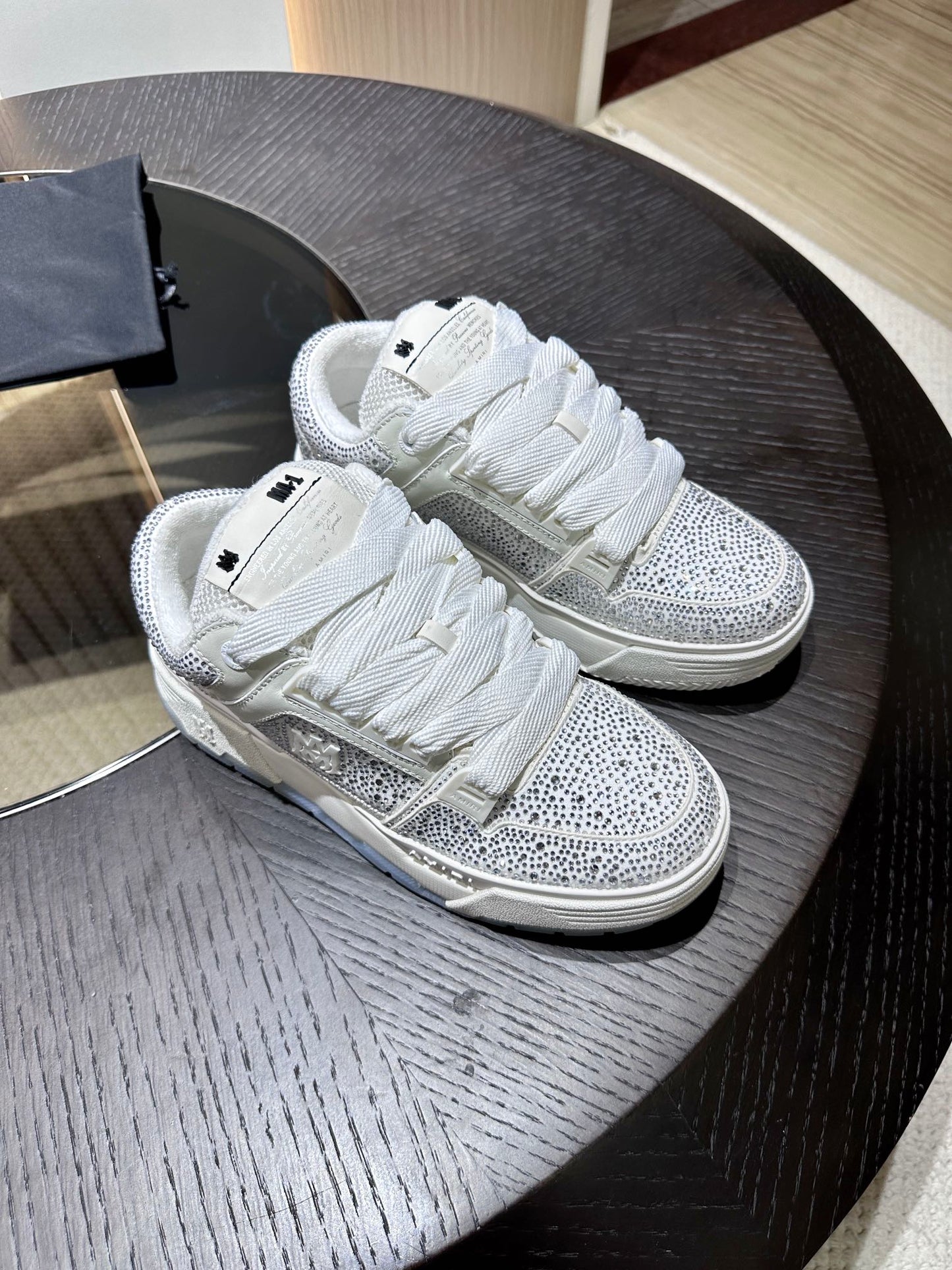 Men's Amiri Premium Leather Platform Mesh Shoes