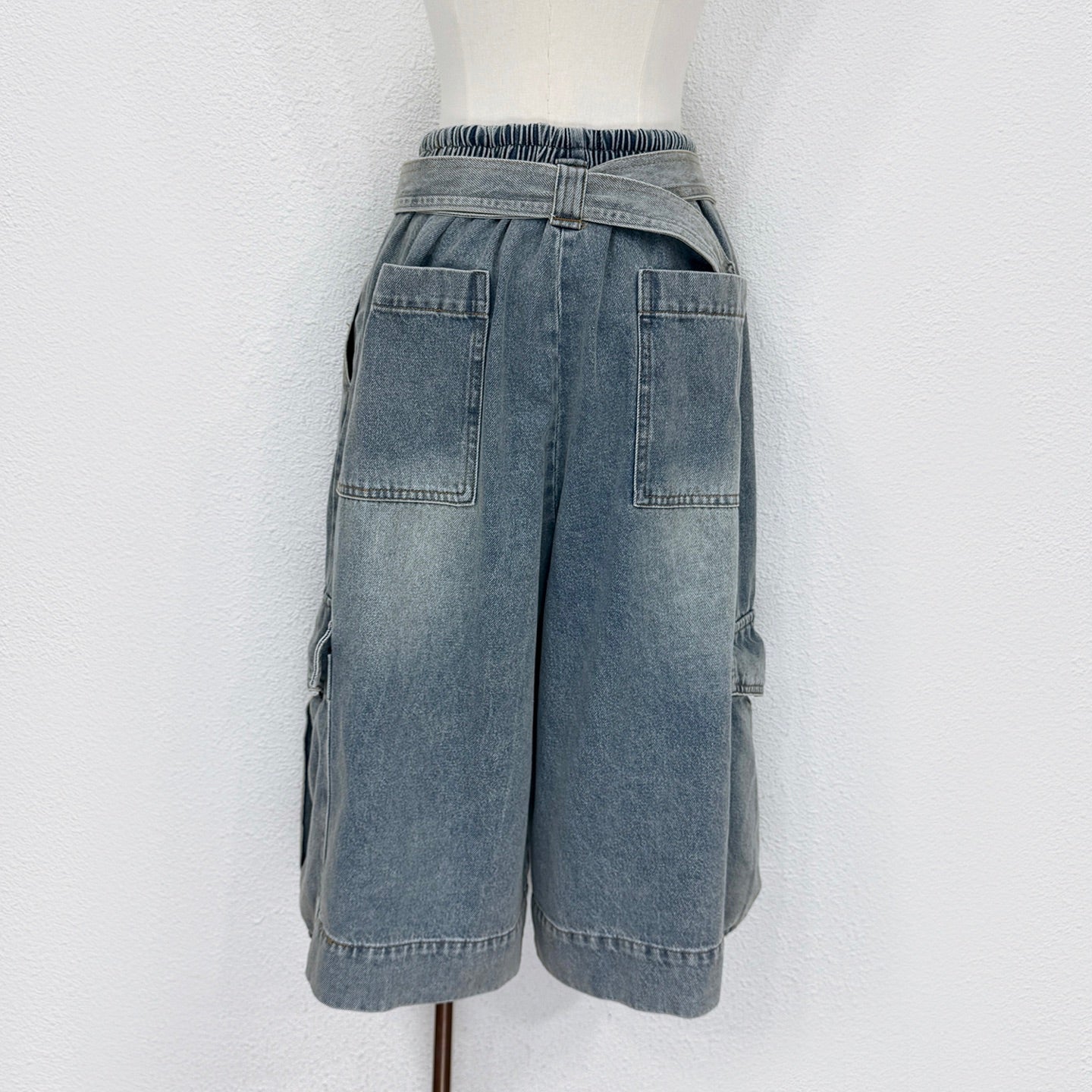Short en jean large Zimmermann avec ceinture à la taille