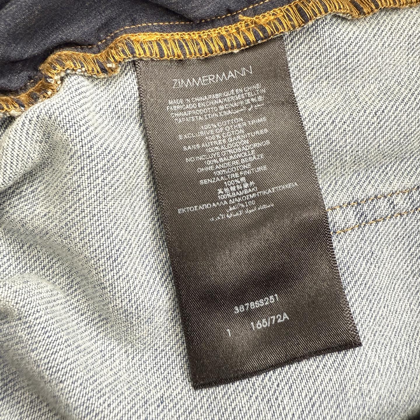 Short en jean large Zimmermann avec ceinture à la taille
