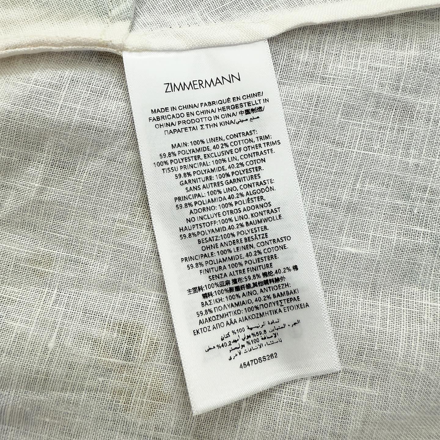 Mini-robe en lin fleuri Zimmermann avec détails en dentelle et jupon