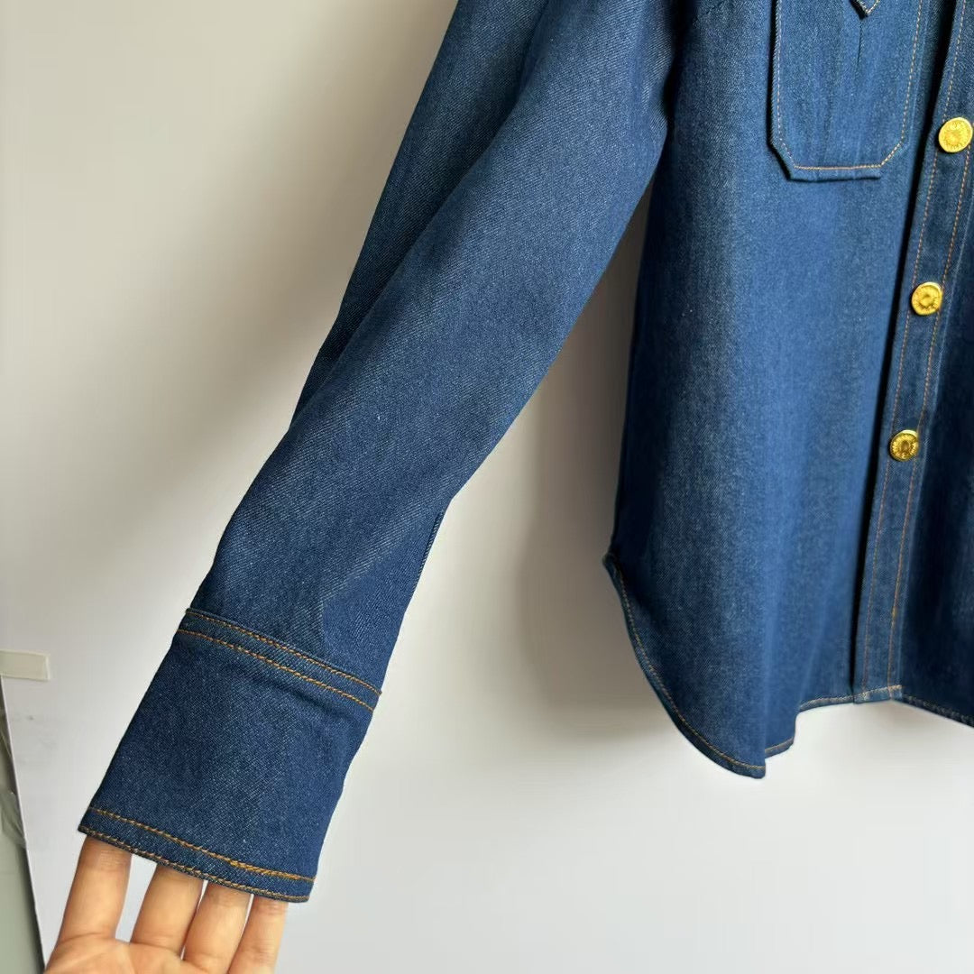 Chemise en jean Zimmermann Illuminate 2025 pré-printemps – Tissu en coton turc