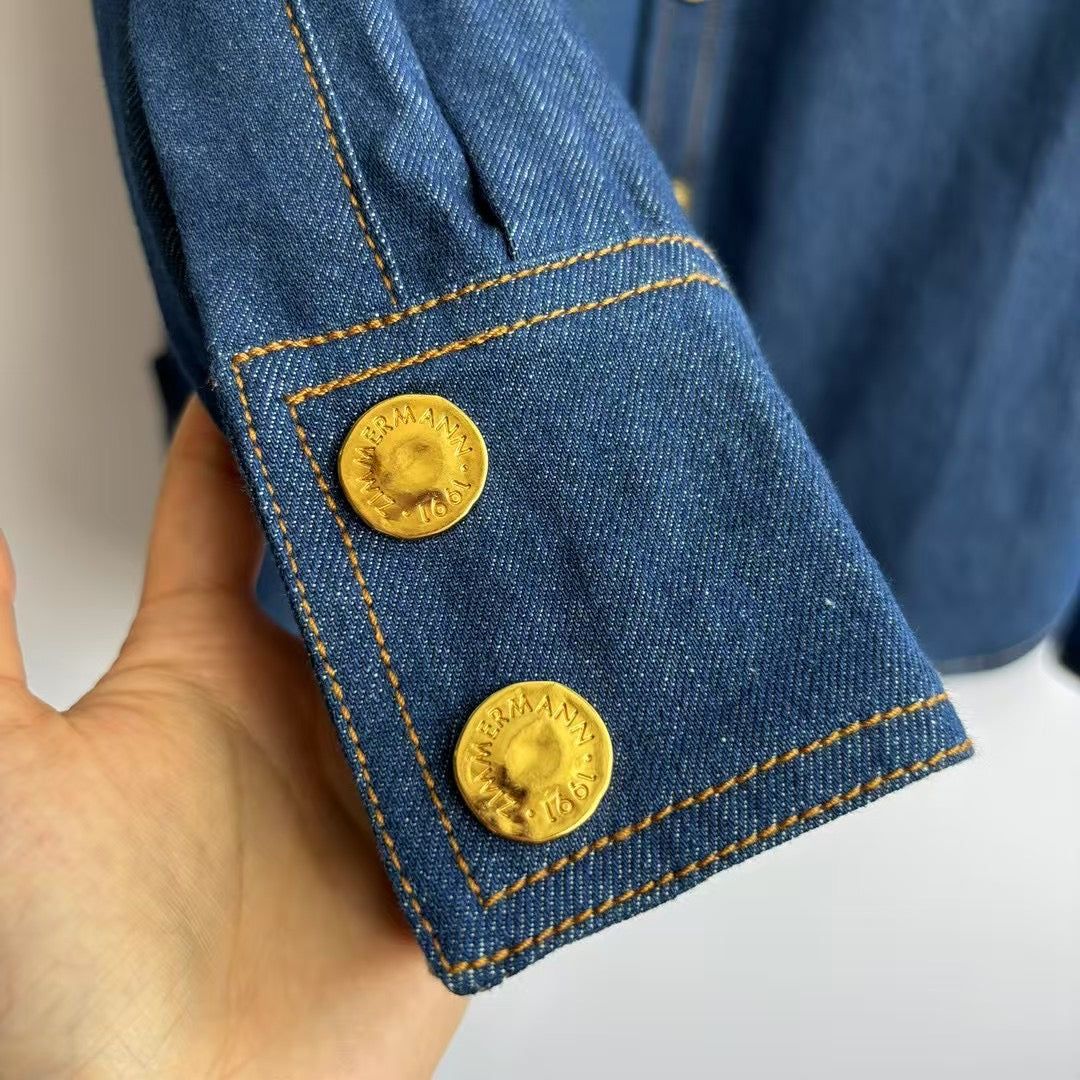 Chemise en jean Zimmermann Illuminate 2025 pré-printemps – Tissu en coton turc