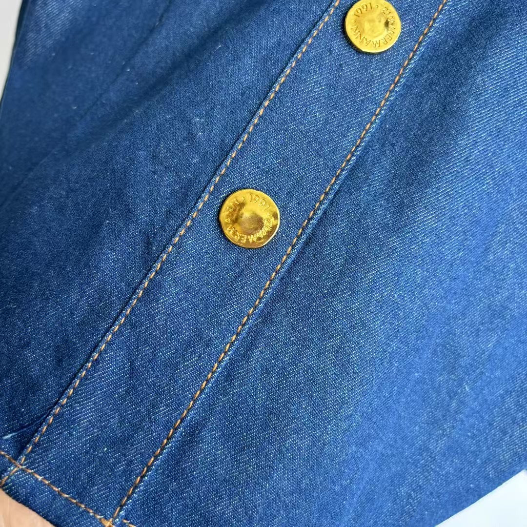 Chemise à volants en denim Zimmermann Illuminate 2025 – Coton turc de qualité supérieure