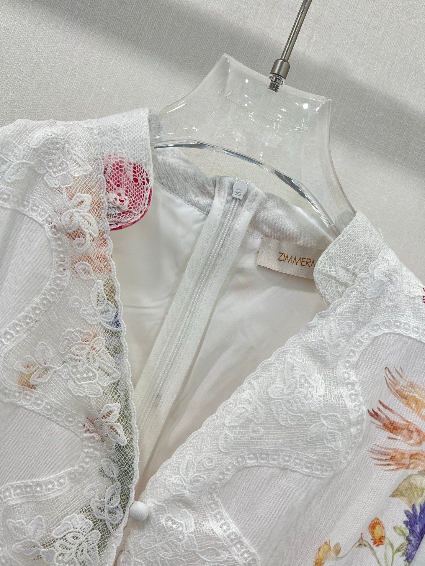 Robe midi à manches bouffantes et broderie florale Zimmermann 2025