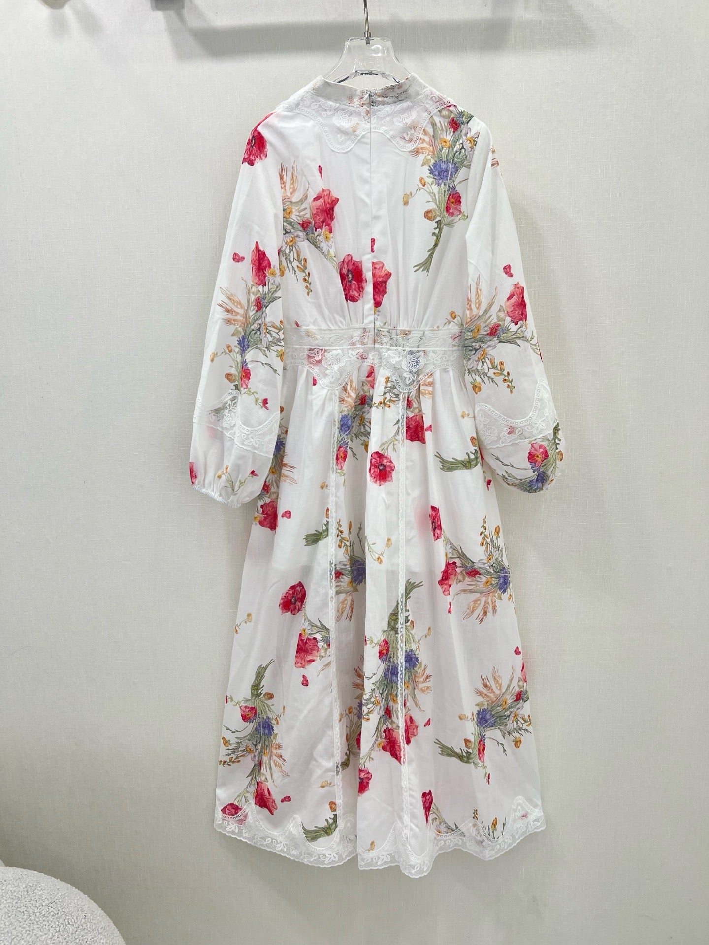 Robe midi à manches bouffantes et broderie florale Zimmermann 2025