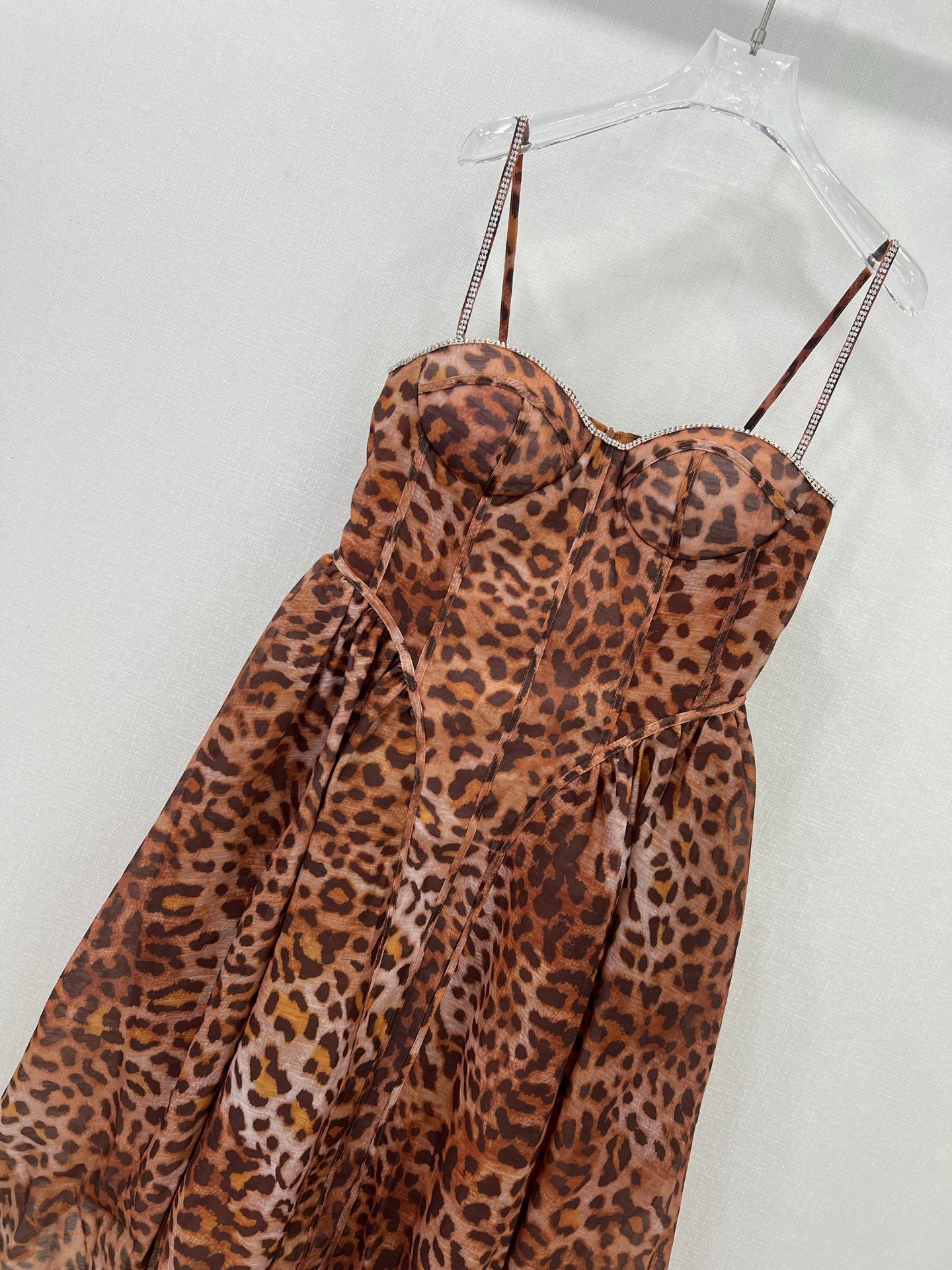 Zimmermann 2025 Leopard Print Flared Midi Dress