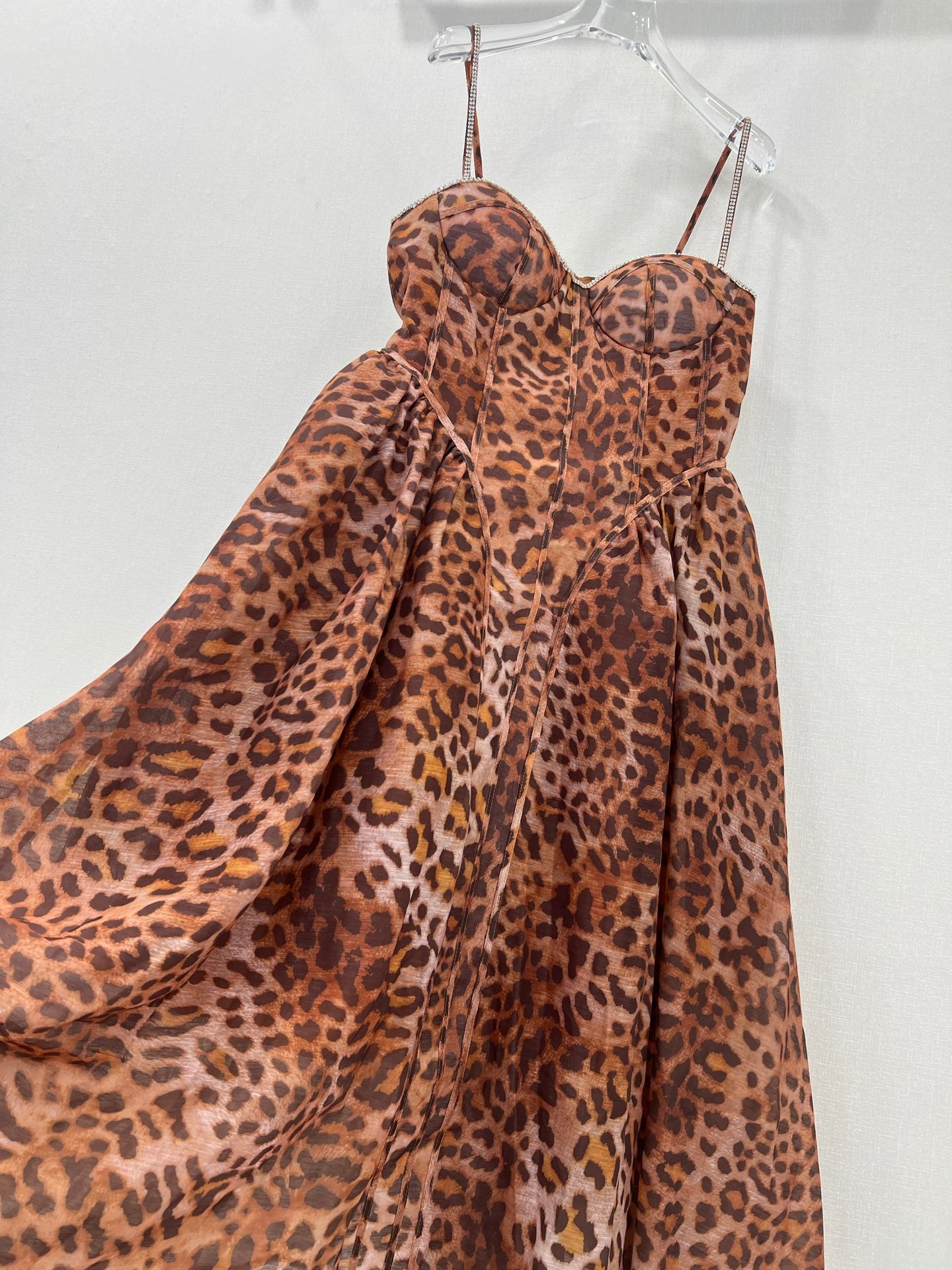 Zimmermann 2025 Leopard Print Flared Midi Dress