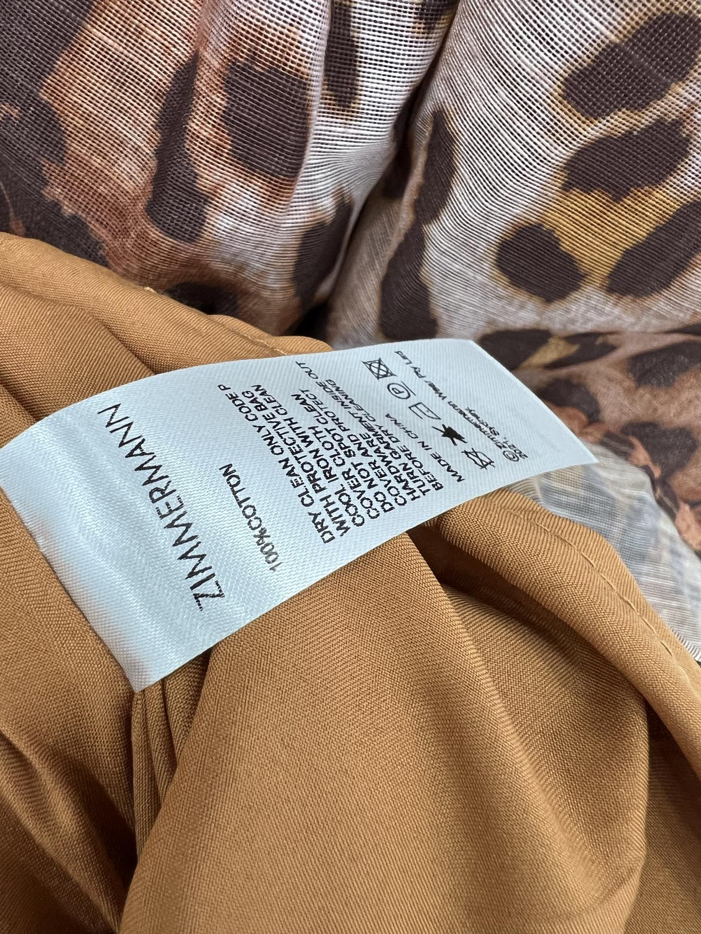 Zimmermann 2025 Leopard Print Flared Midi Dress