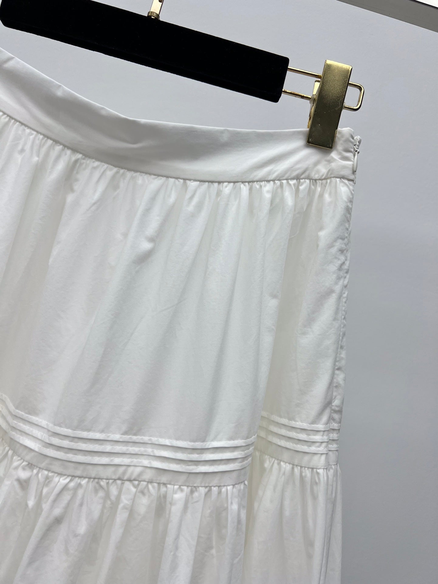 Zimmermann 2025 Cotton Lace-Trim A-Line Midi Skirt