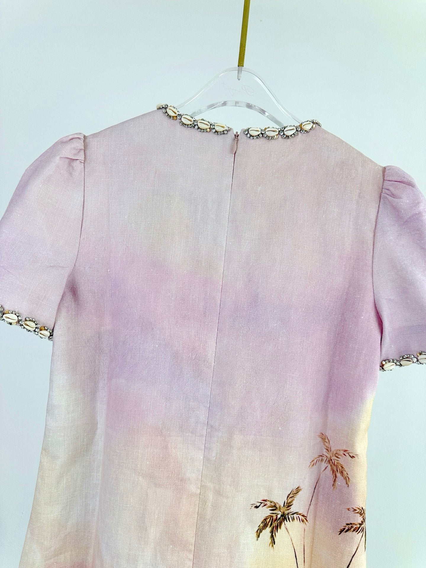 Robe courte en lin ornée de coquillages Illuminate de Zimmermann 2025