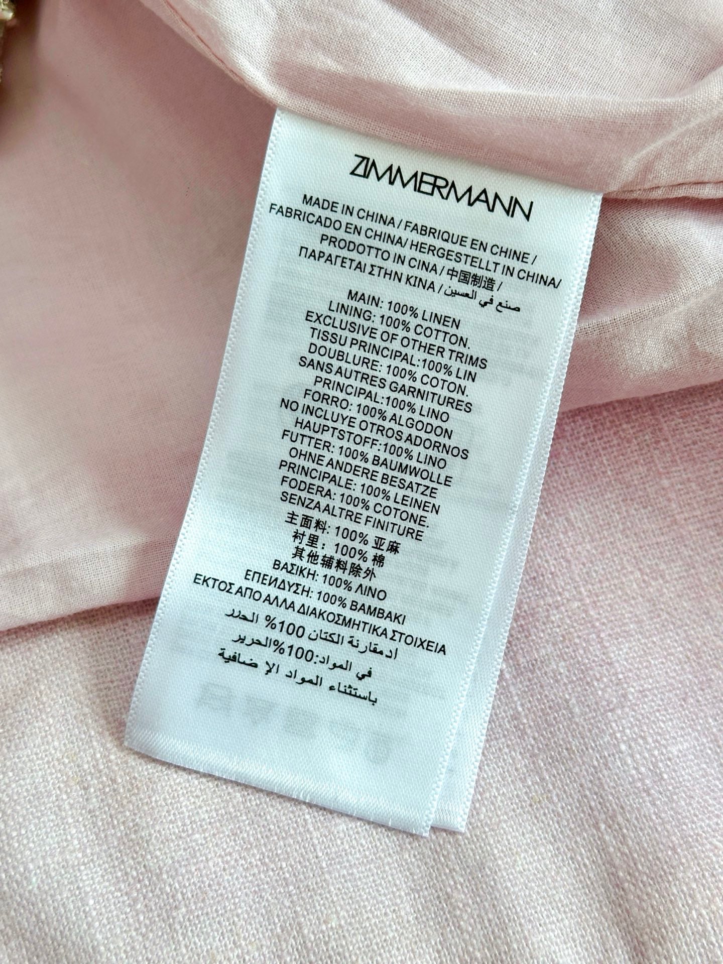 Robe courte en lin ornée de coquillages Illuminate de Zimmermann 2025