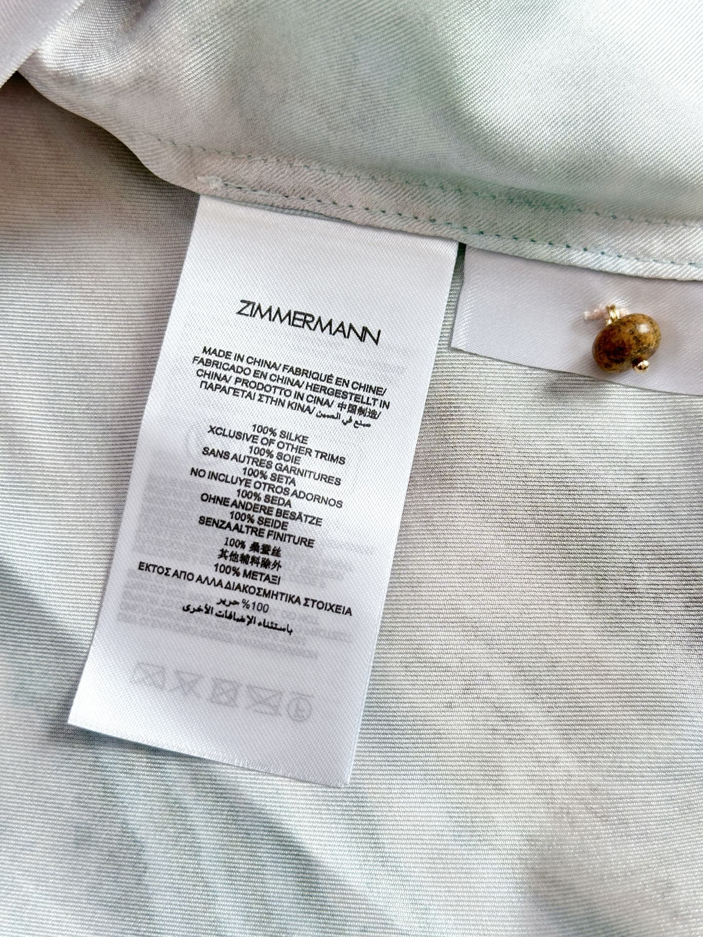 Robe chemise en soie Illuminate Zimmermann 2025 avec ceinture amovible