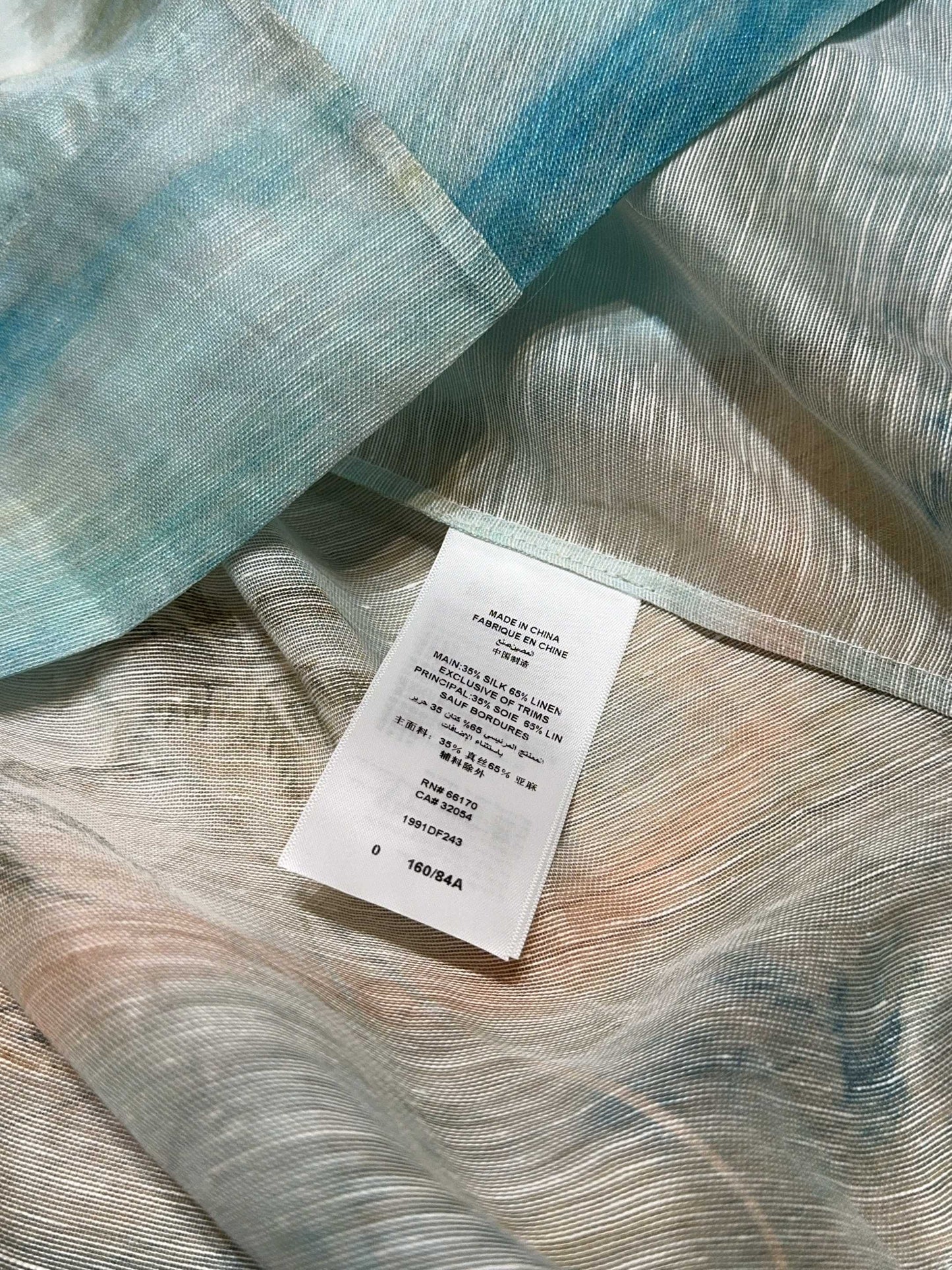 Robe courte à imprimé côtier Zimmermann avec nœud papillon et manches ballon