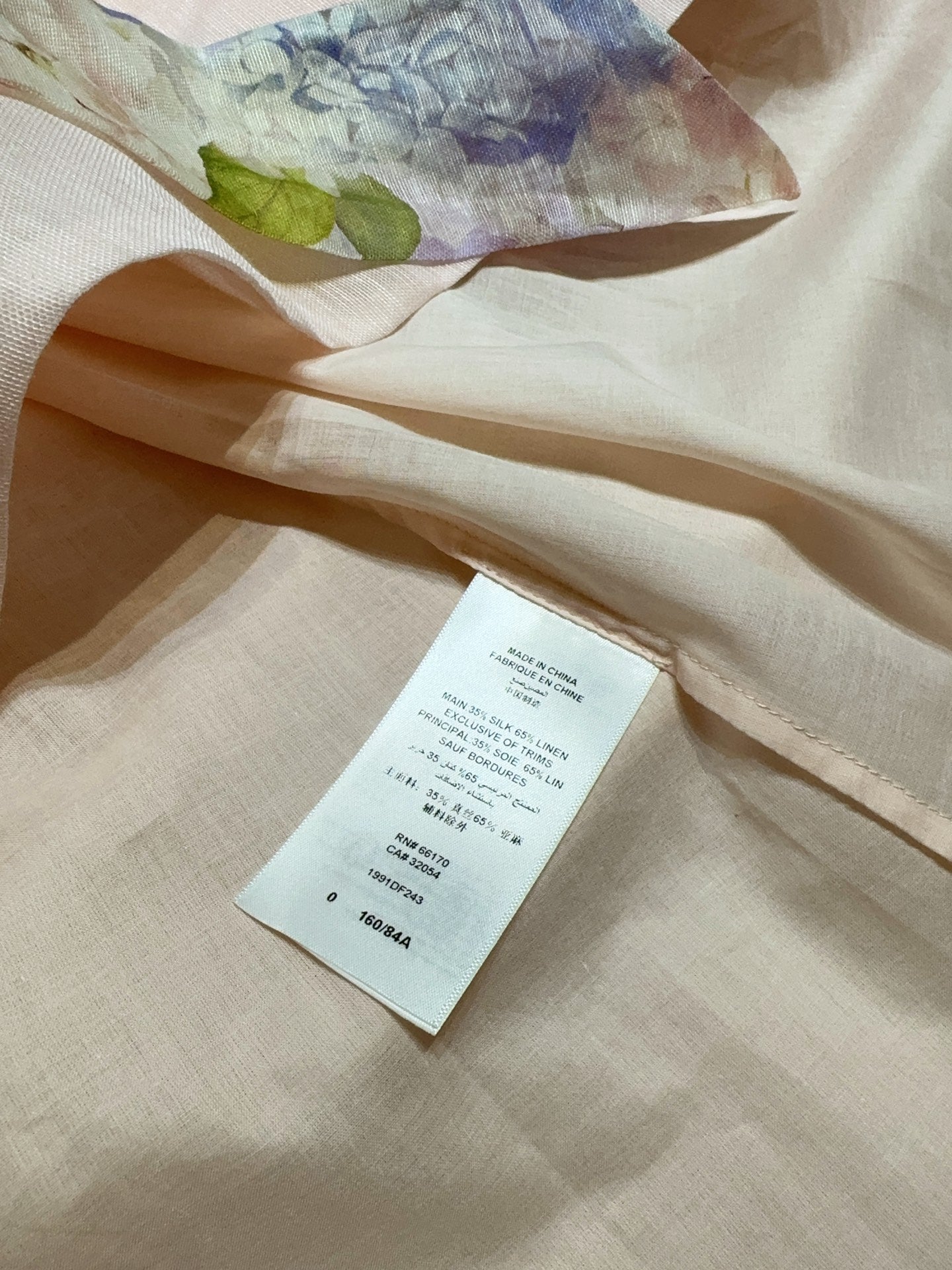 Robe midi en organza de soie mélangée à fleurs Zimmermann avec ceinture à nouer