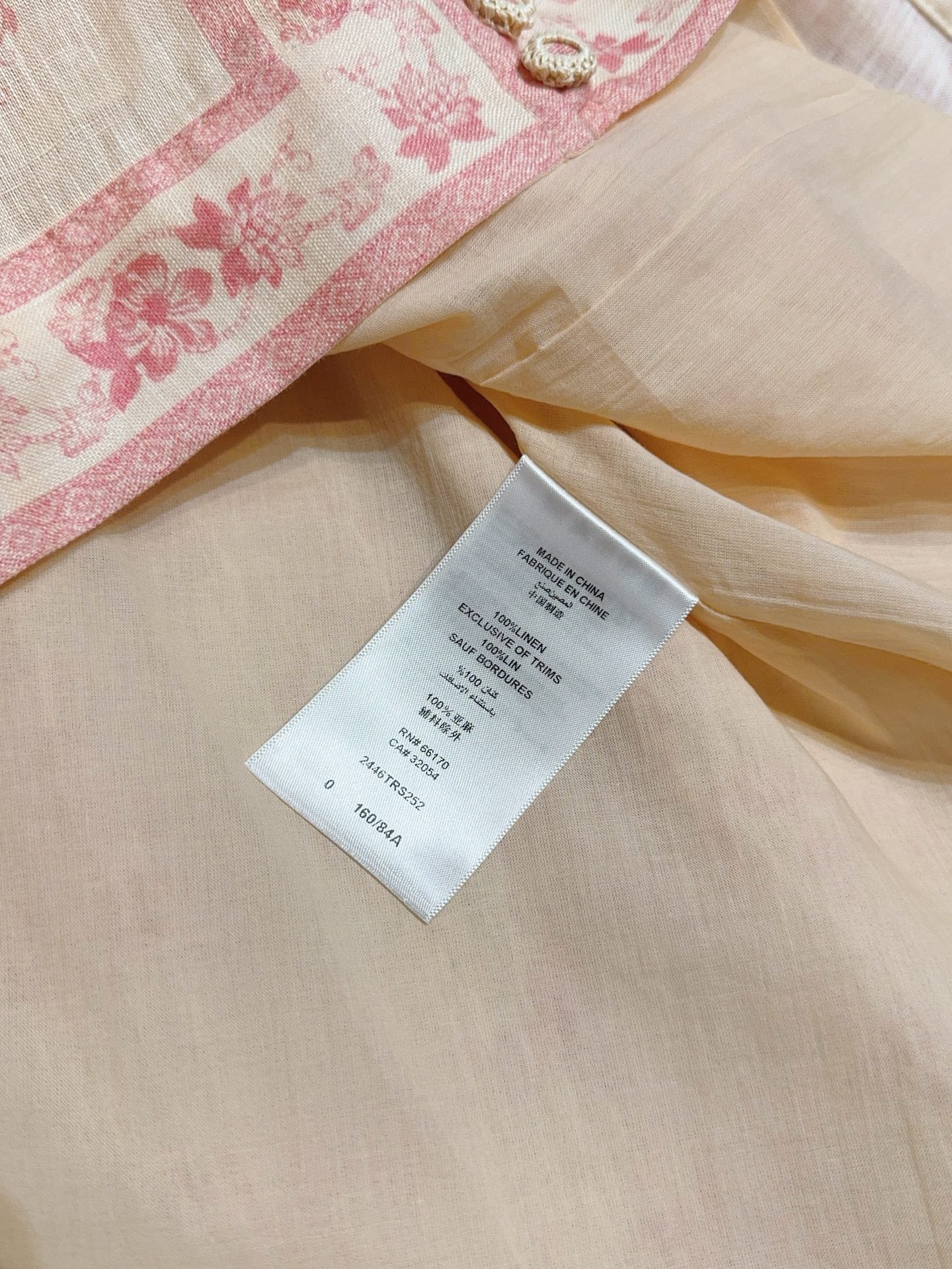 Mini-robe en lin rose à fleurs avec ceinture Zimmermann