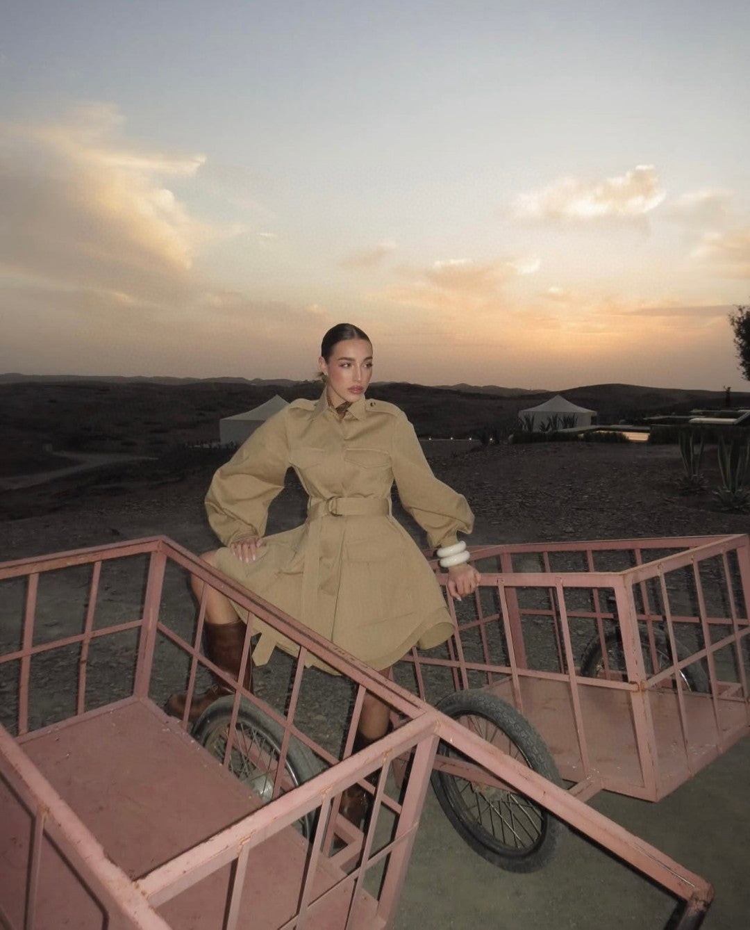 Robe chemise courte utilitaire Illuminate de Zimmermann à manches ballon