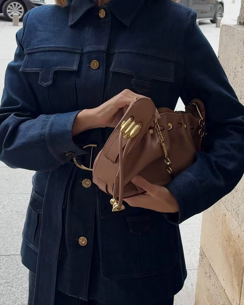 Ensemble veste blazer en jean et jean large Zimmermann
