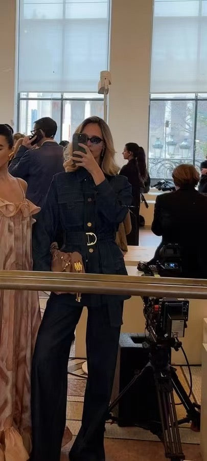 Ensemble veste blazer en jean et jean large Zimmermann