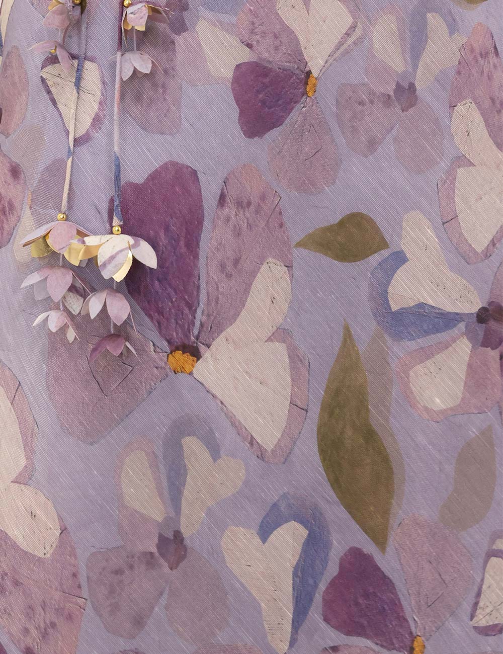 Robe longue transparente à fleurs lilas Dawning de Zimmermann