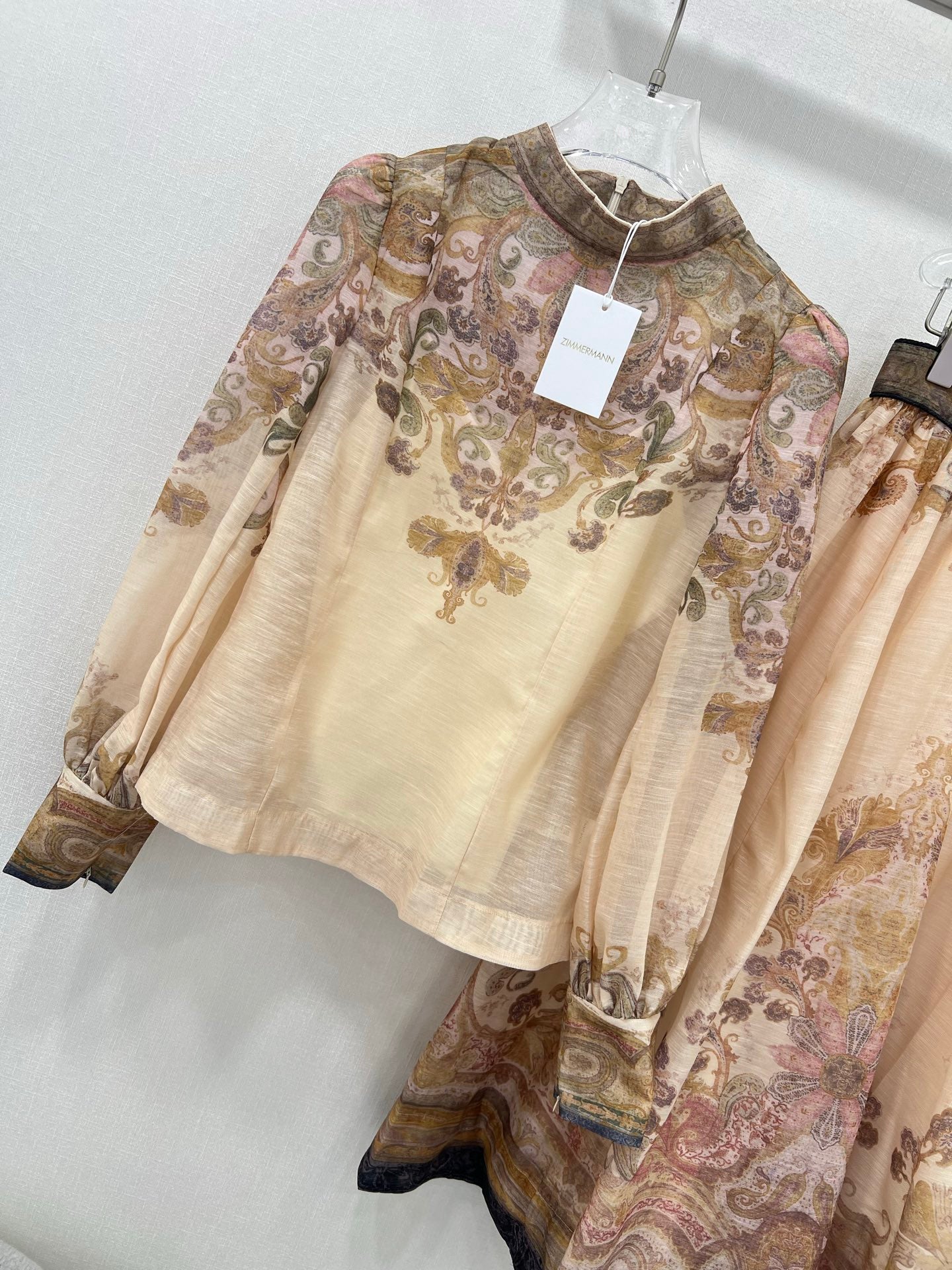 Zimmermann Explorer Printed Blouse & High-Waisted Skirt Set