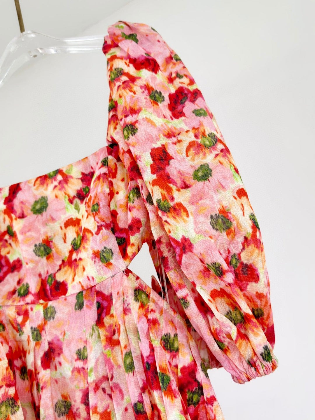 Zimmermann Lightburst Linen Cutout Midi Dress