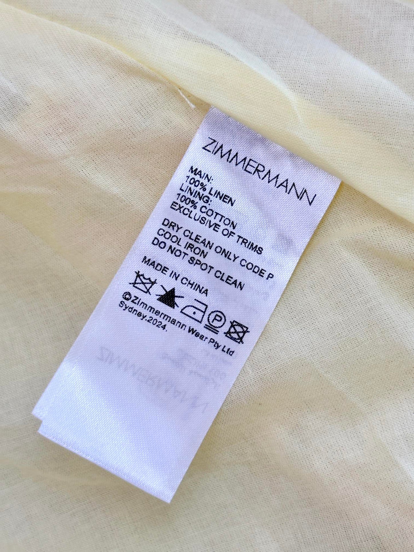 Zimmermann Lightburst Floral Puff Sleeve Linen Mini Dress – Yellow & Pink