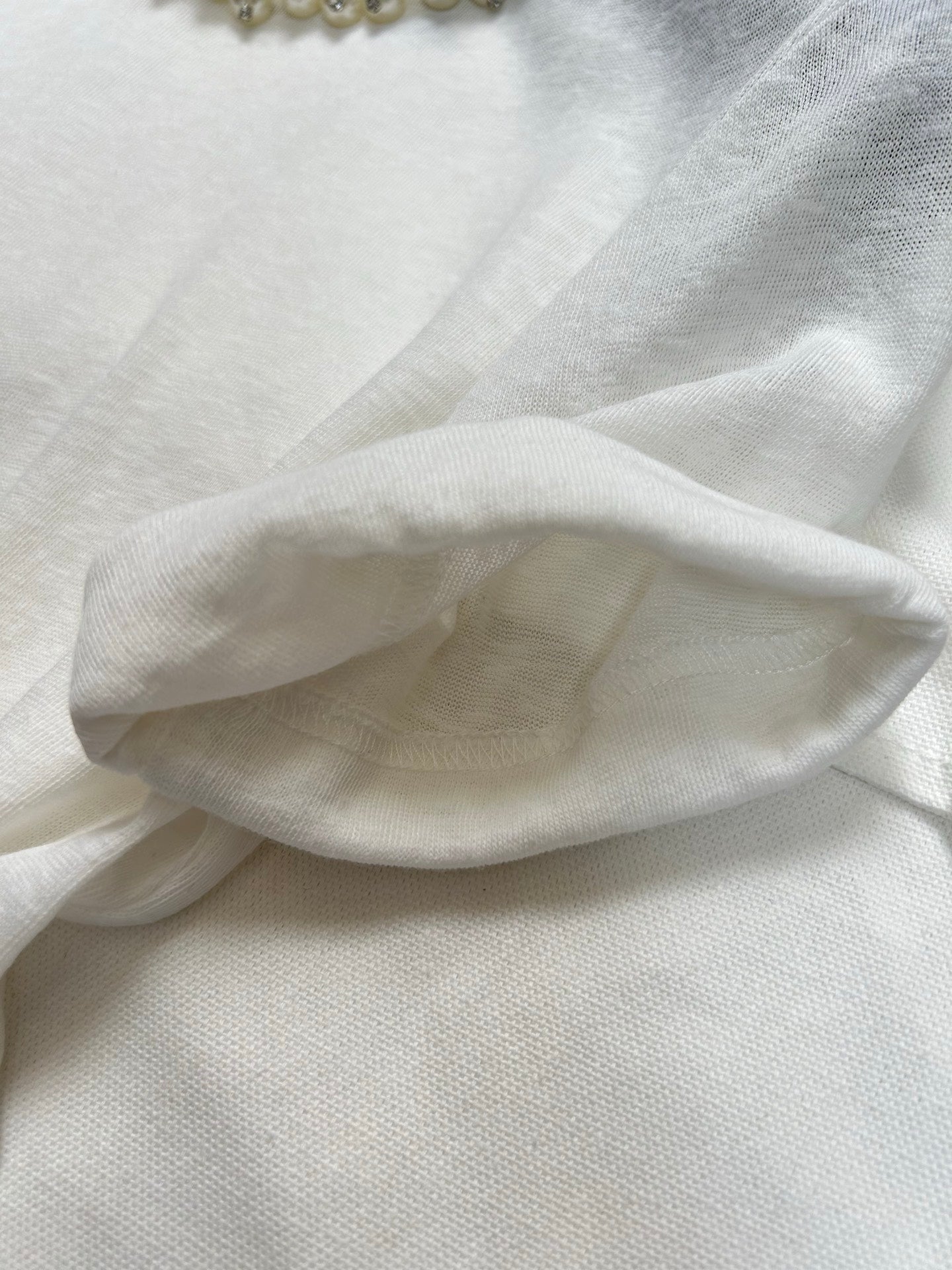 Zimmermann White Linen T-Shirt with Back Button Closure
