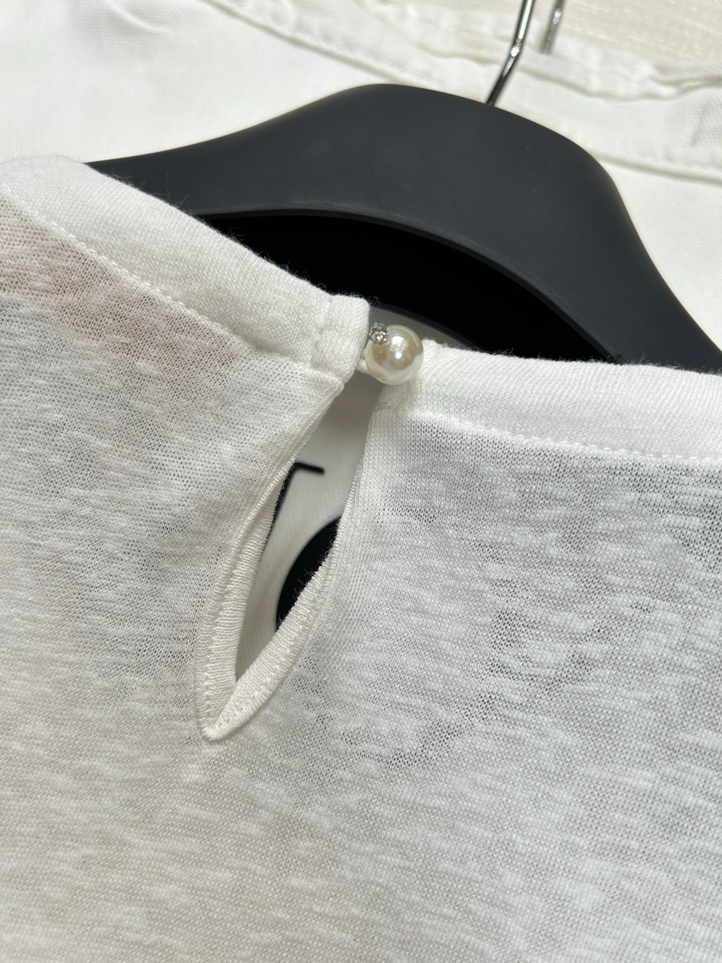 Zimmermann White Linen T-Shirt with Back Button Closure