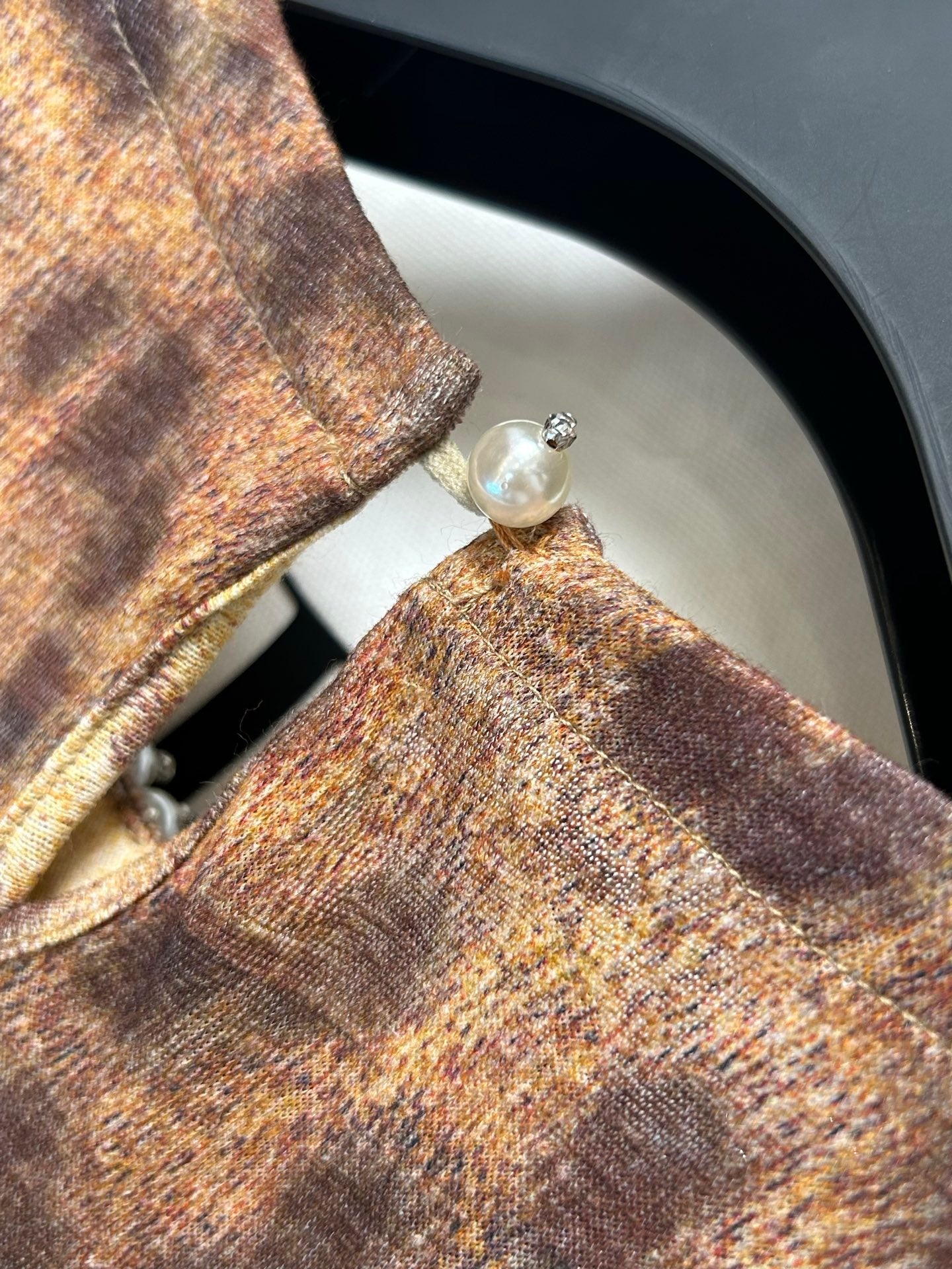Zimmermann Leopard Print Linen T-Shirt with Pearl Embellished Collar
