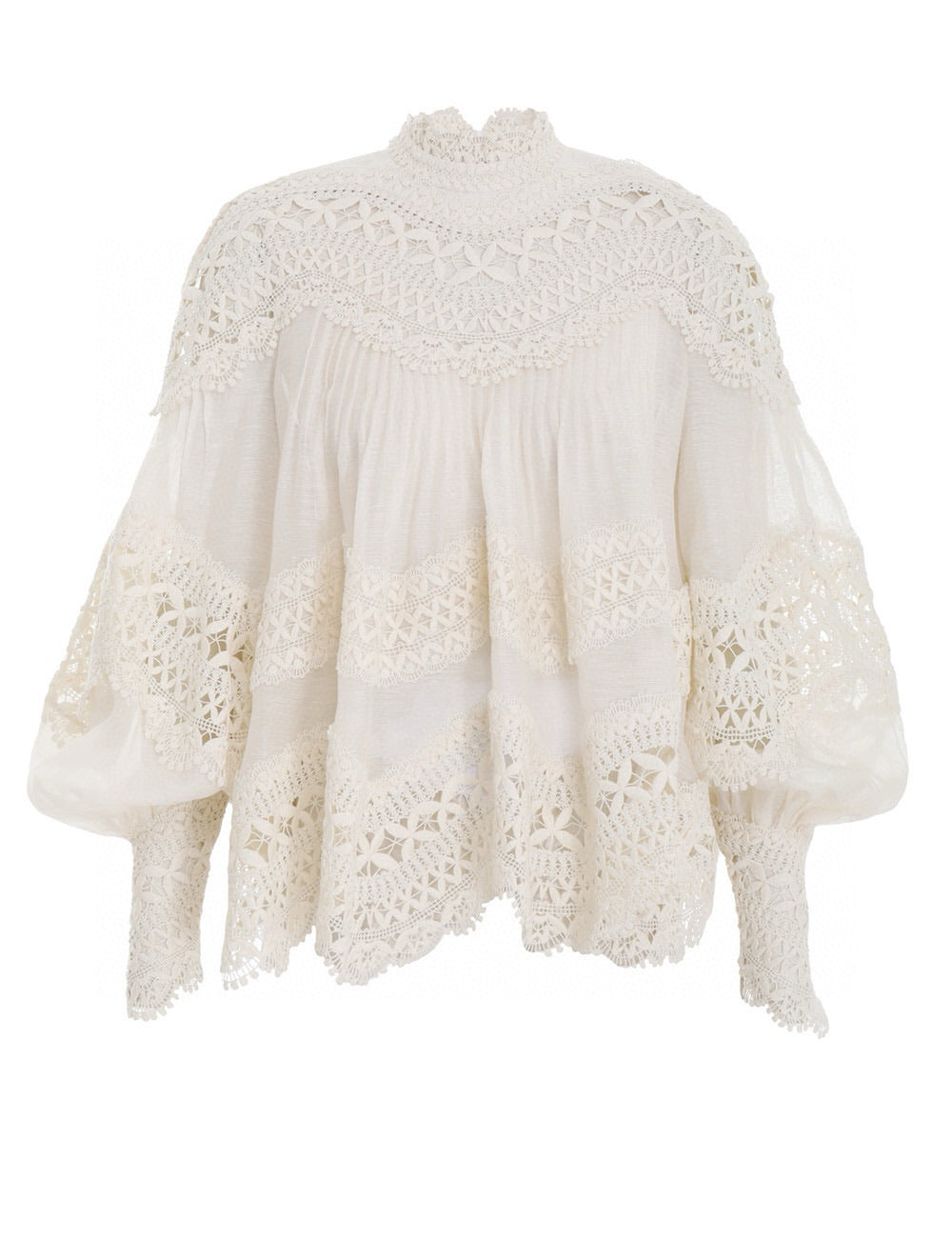 Zimmermann Postcard Embroidered Blouse in Cream – Resort 2022