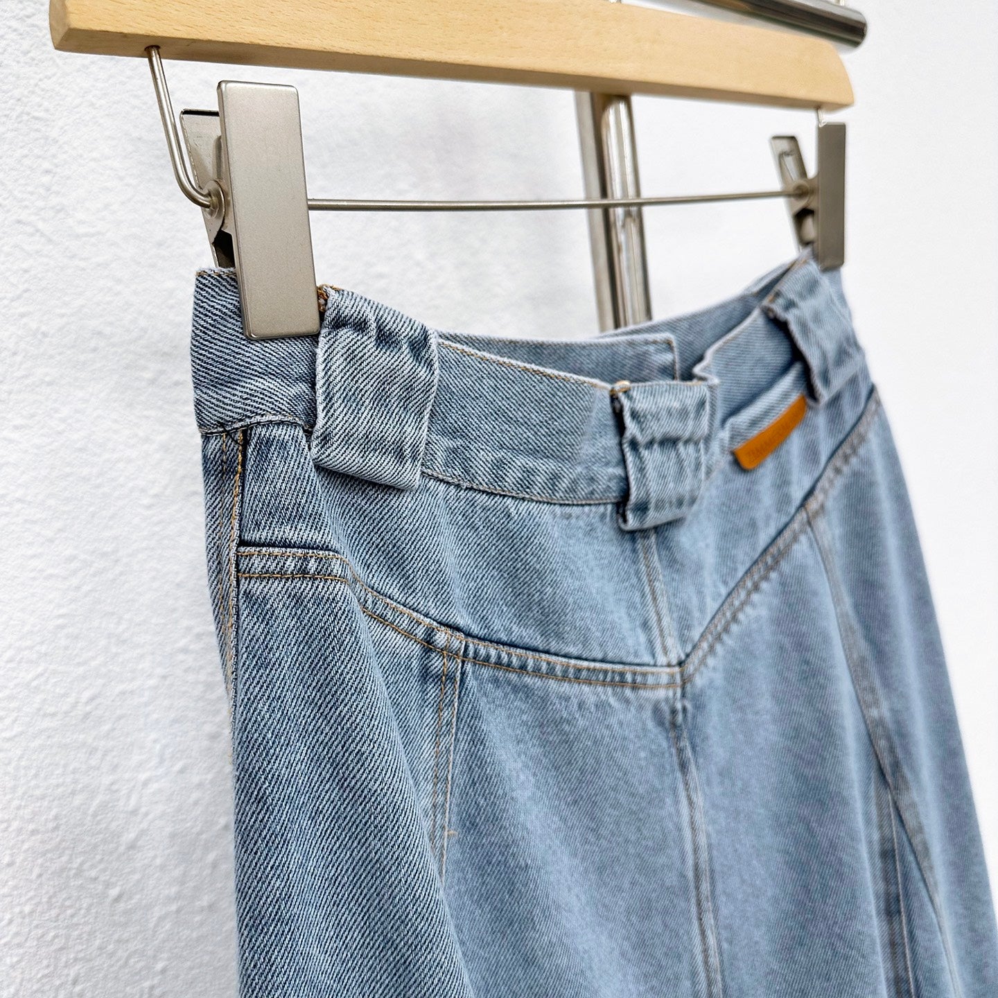 Zimmermann High-Waisted A-Line Denim Midi Skirt