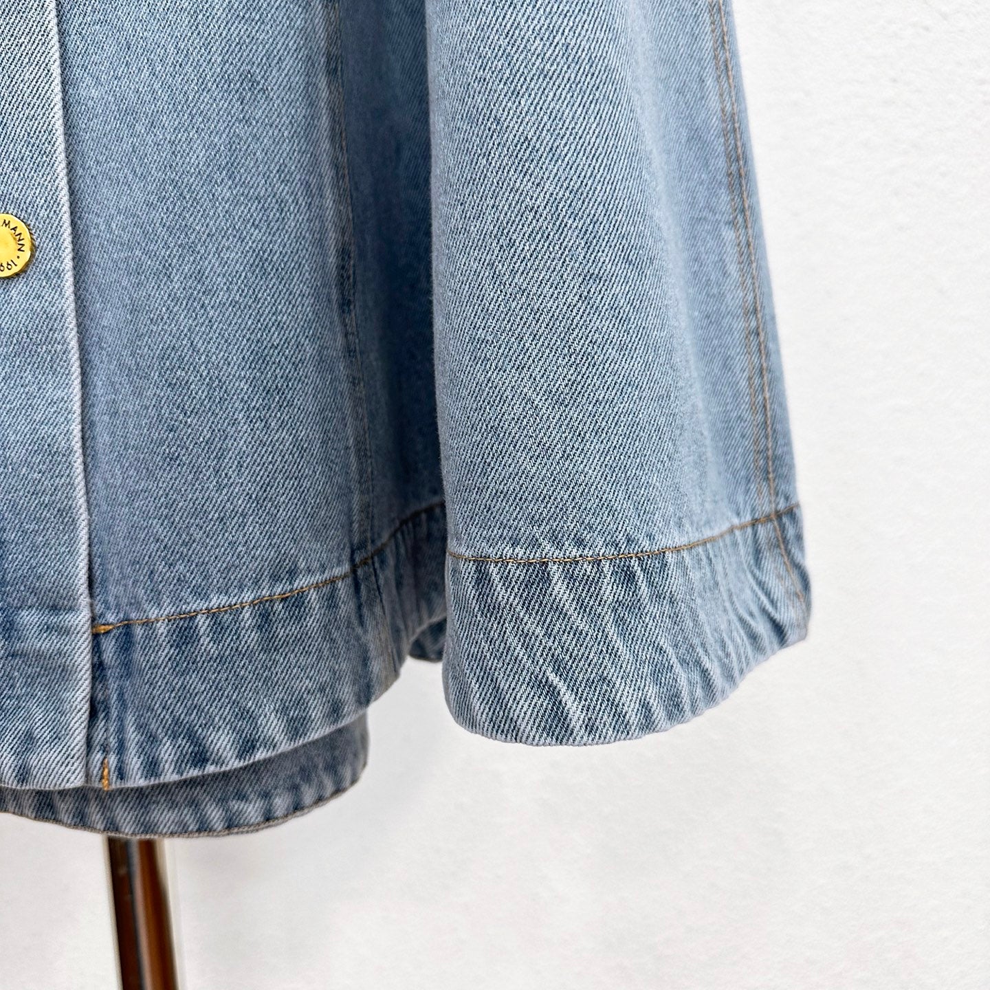 Zimmermann High-Waisted A-Line Denim Midi Skirt