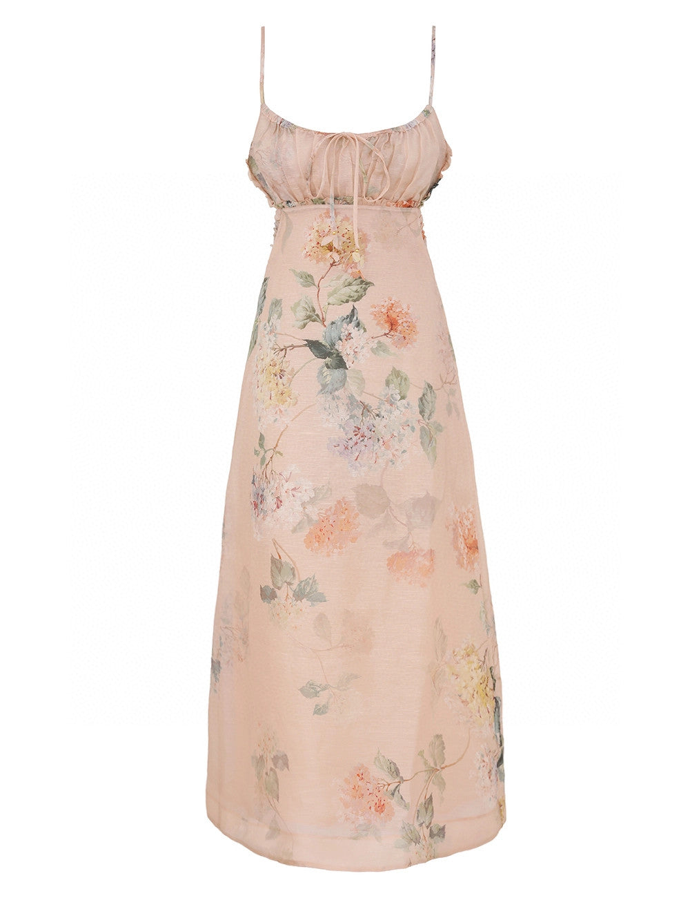 Zimmermann Illuminate Linen Floral Midi Dress