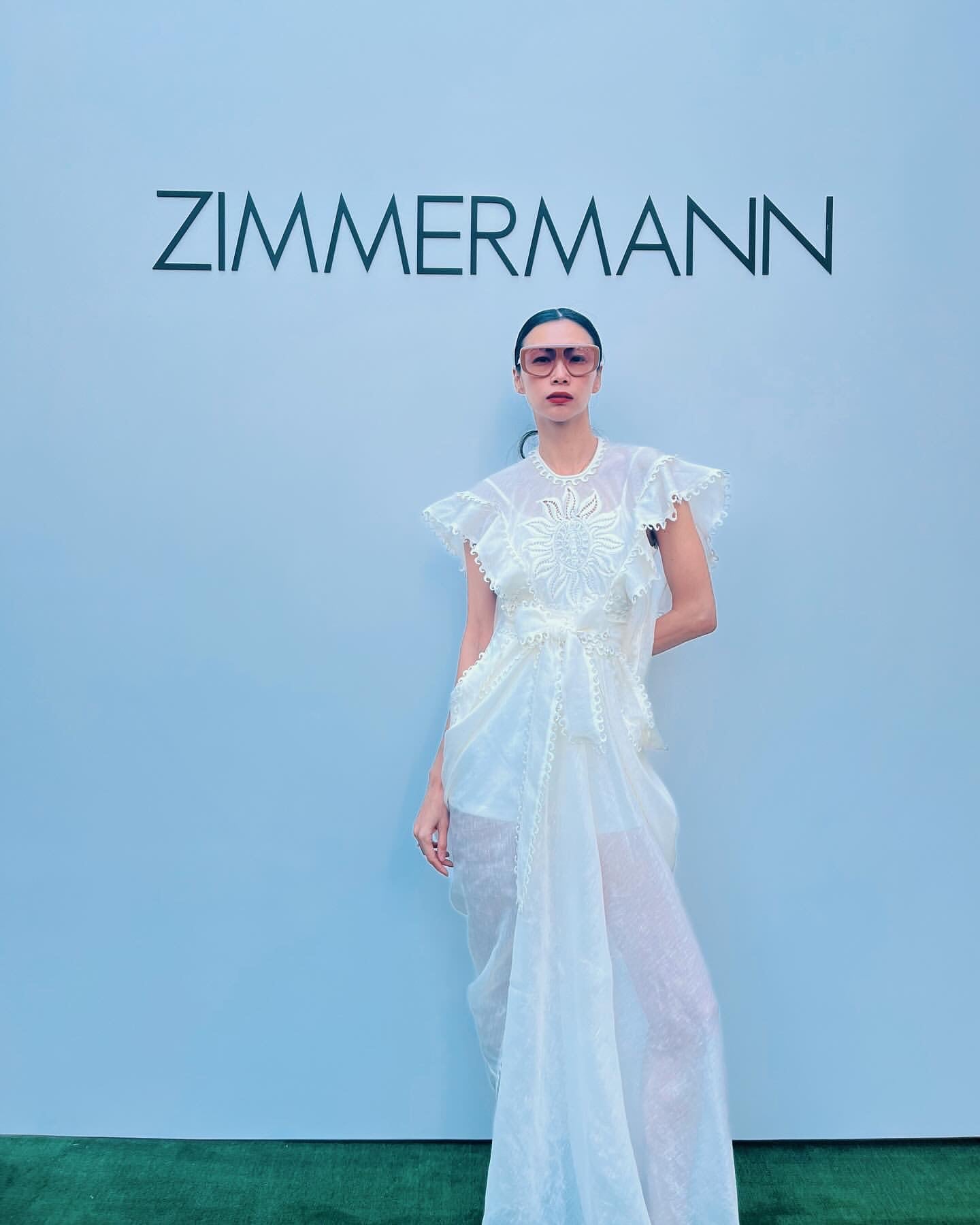 Zimmermann Embroidered Linen-Silk Midi Dress with Slip Lining