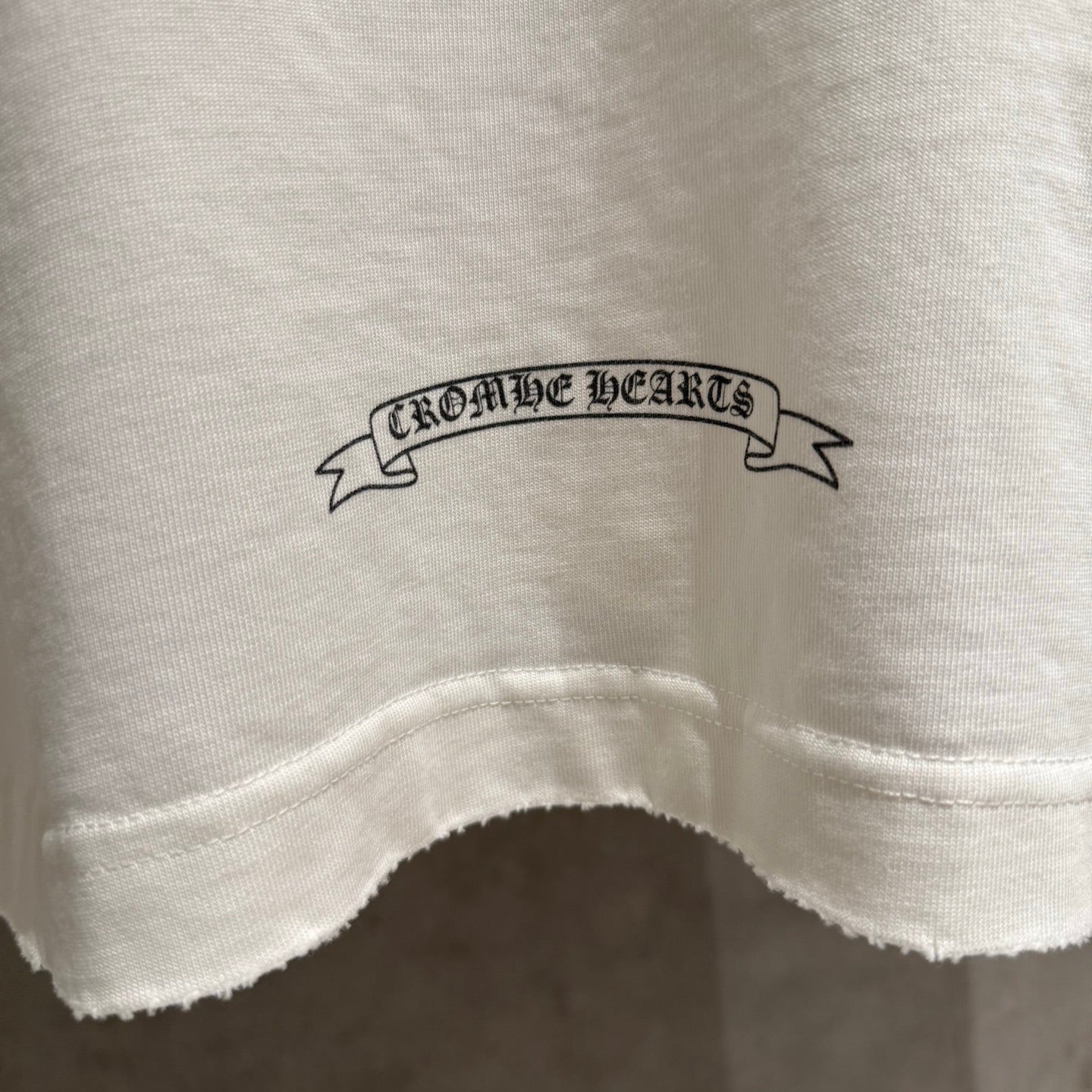 Chrome Hearts Long Sleeve T-Shirt White – Gothic Logo & Cross Print