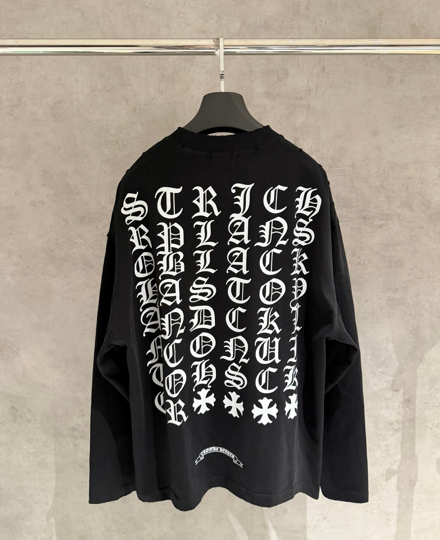 Chrome Hearts Long Sleeve SweatShirt Gothic Letter Print