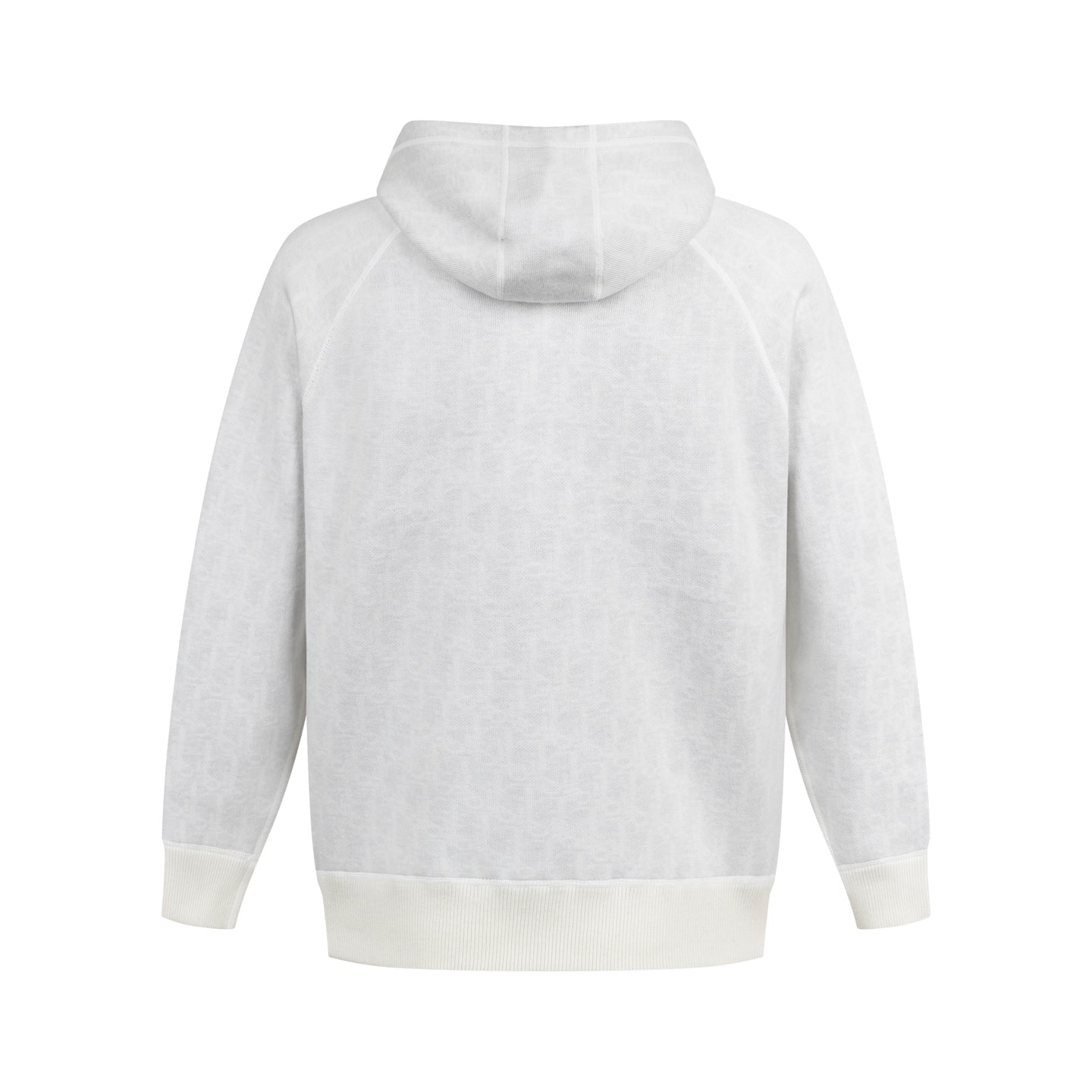 Dior Reversible Cashmere Zip-Up Hoodie – White/Grey Oblique