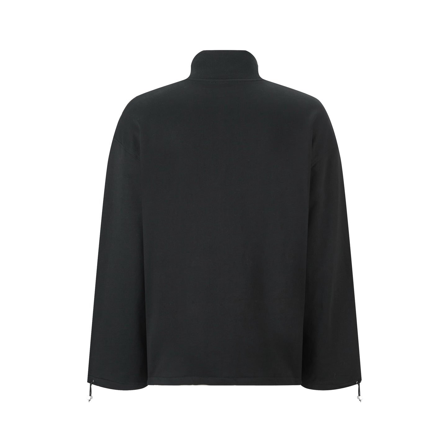 Miu Miu Logo Embroidered Half-Zip Sweatshirt – Black