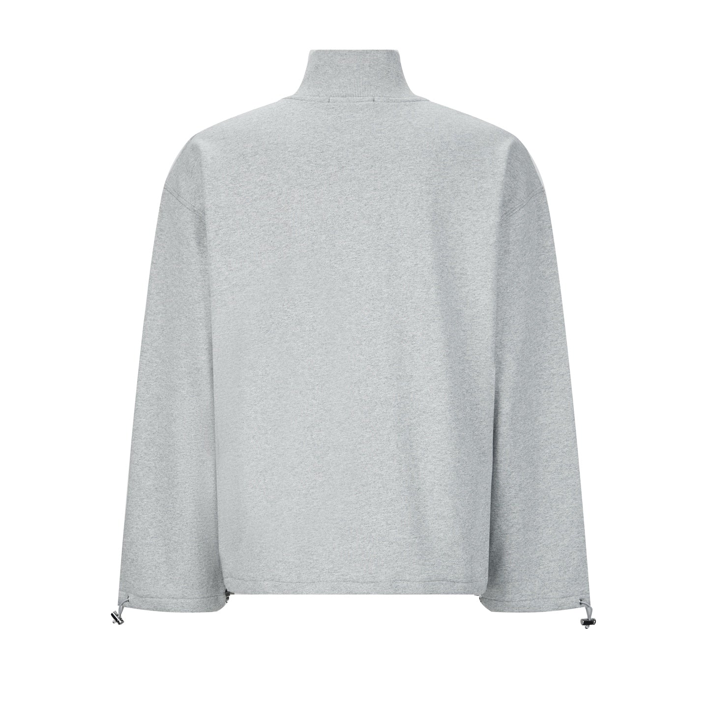Miu Miu Logo Half-Zip Sweatshirt – Grey