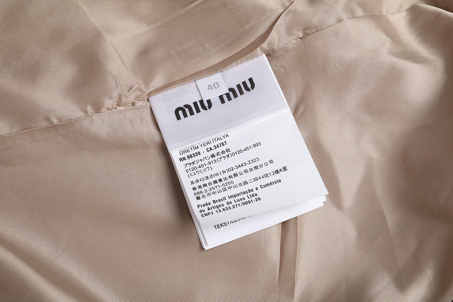 Miu Miu Embroidered Button-Up Jacket – Khaki