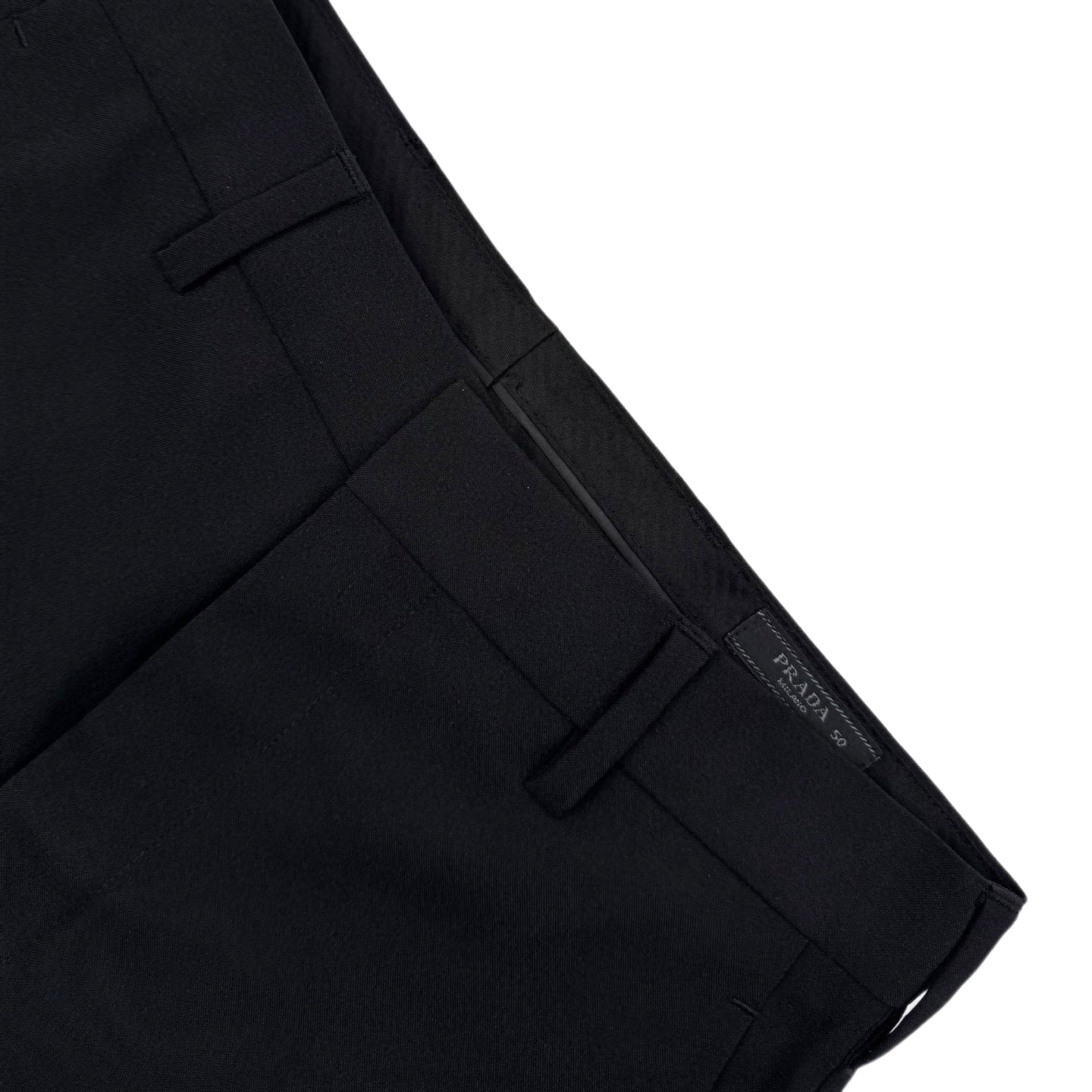 Prada Tailored Trousers with Triangle Logo