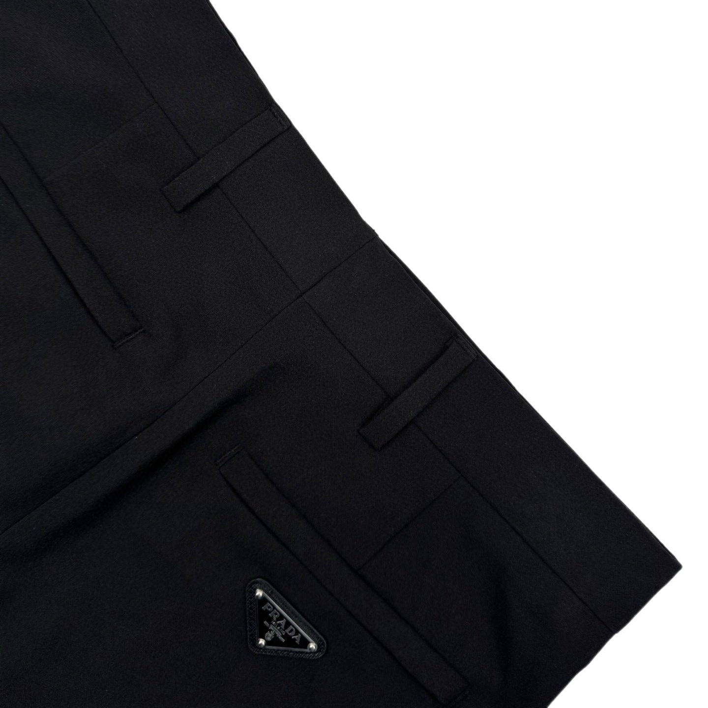 Prada Tailored Trousers with Triangle Logo