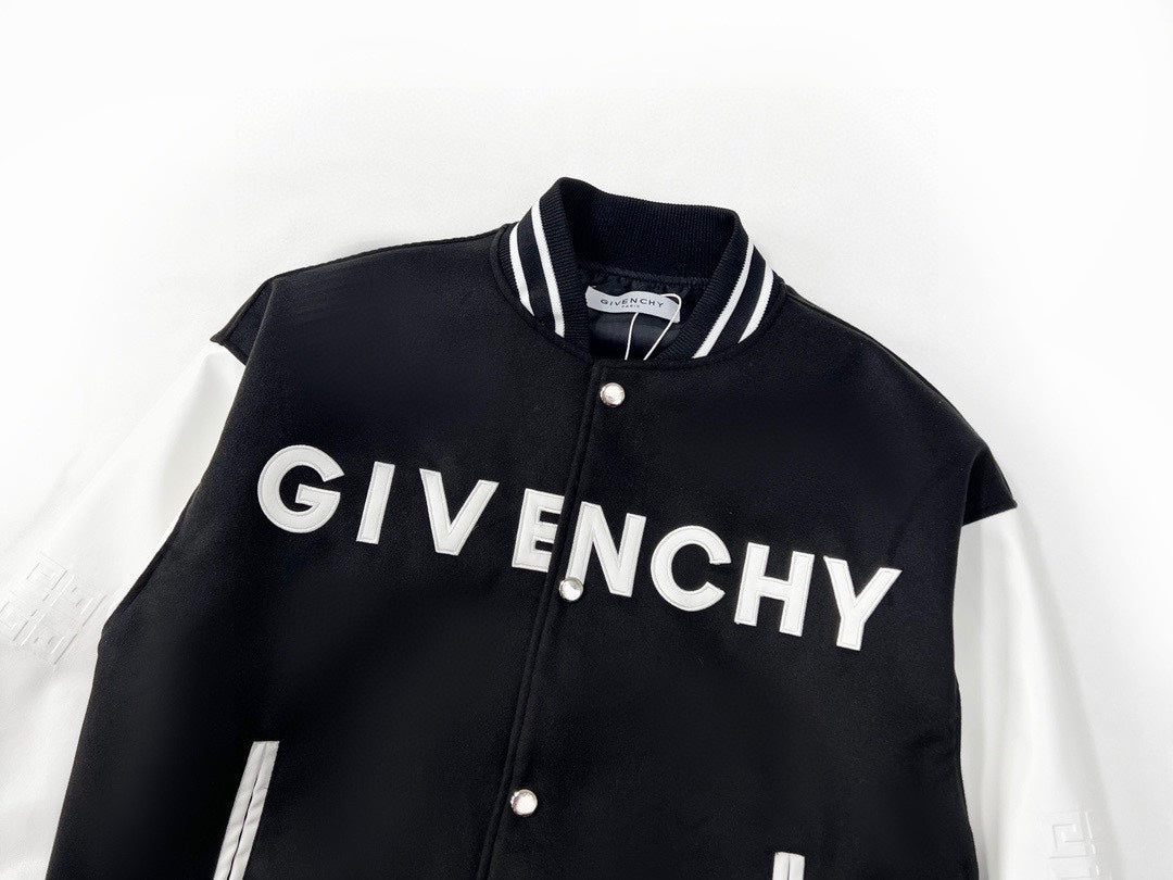 Givenchy Embroidered Letter Wool Varsity Jacket