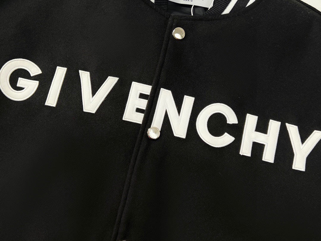 Givenchy Embroidered Letter Wool Varsity Jacket