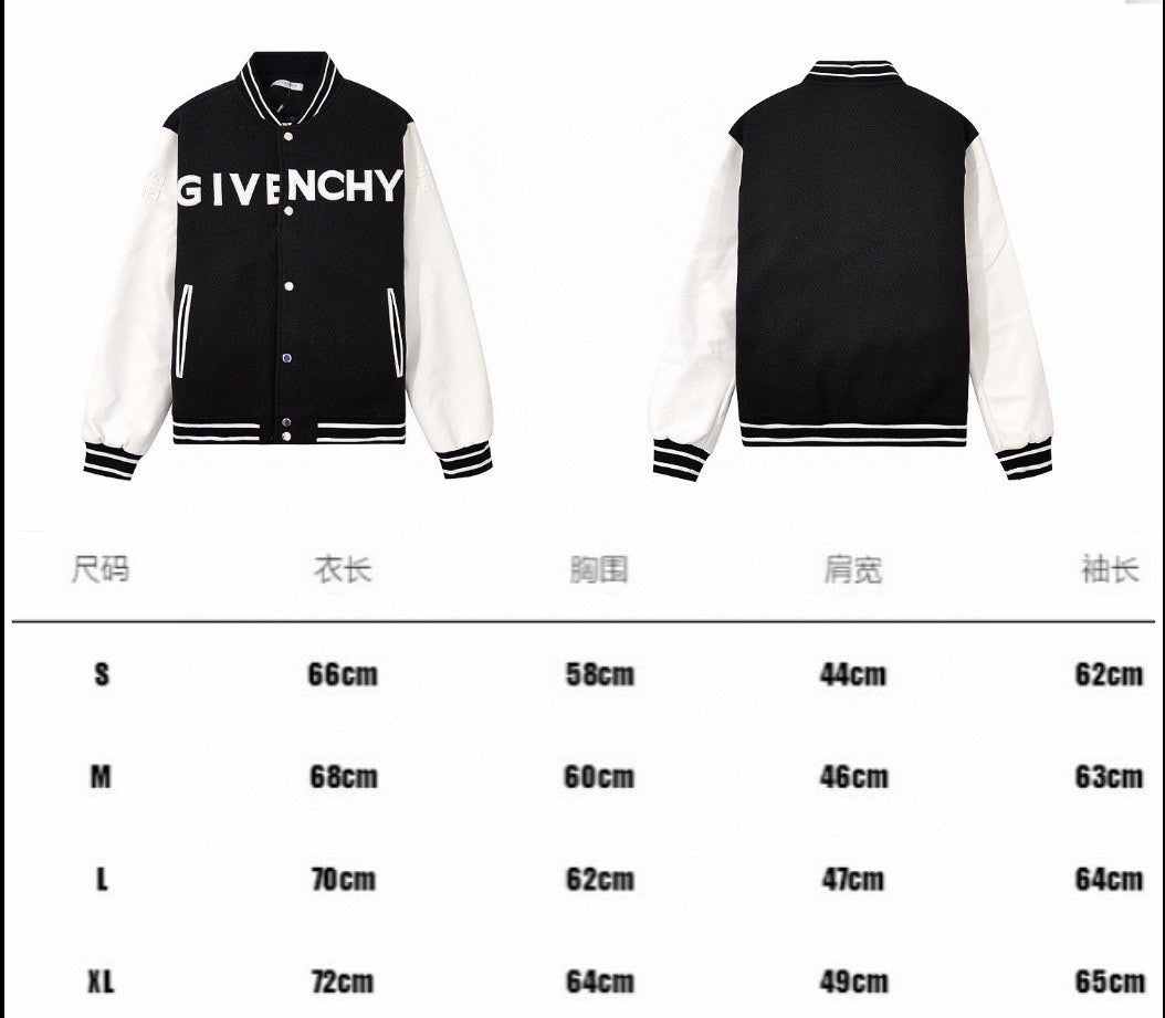 Givenchy Embroidered Letter Wool Varsity Jacket