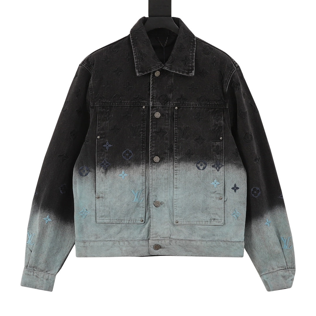 Louis Vuitton Gradient Embroidered Denim Jacket